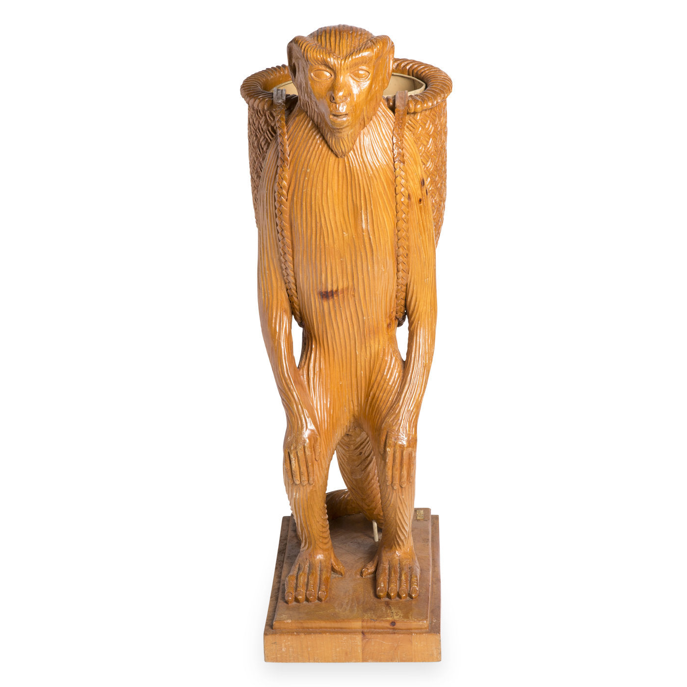 Standing Monkey Wood Sculpture - Alternative view 3