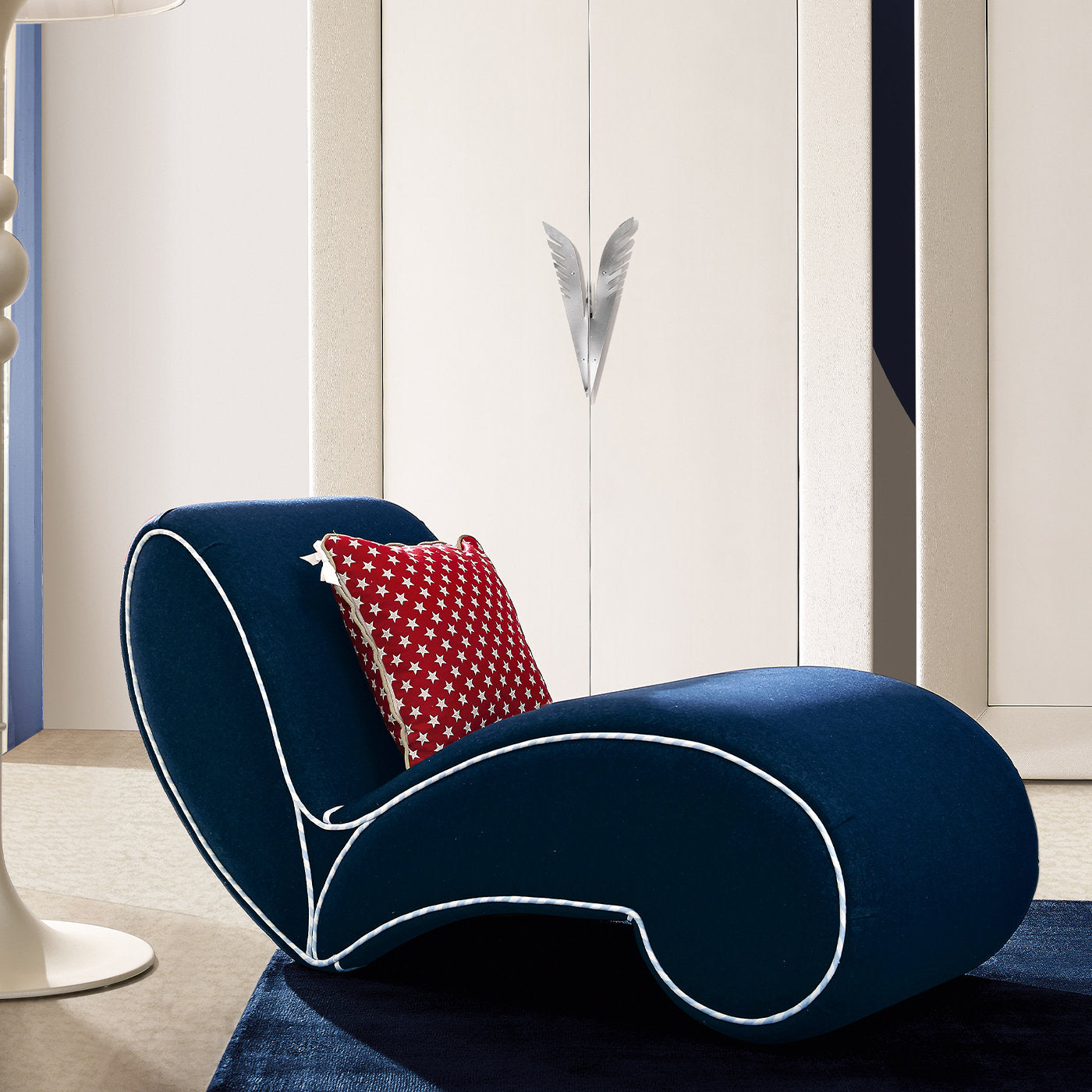 Denim chaise lounge discount