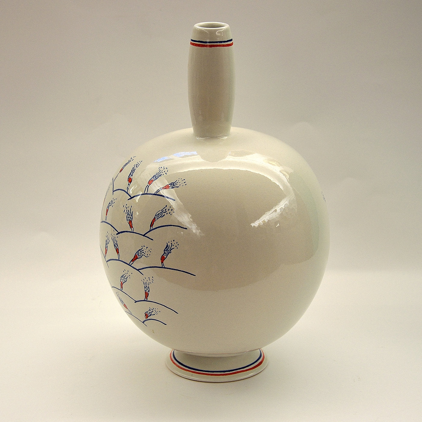 White Round Vase by Ugo La Pietra - Alternative view 1
