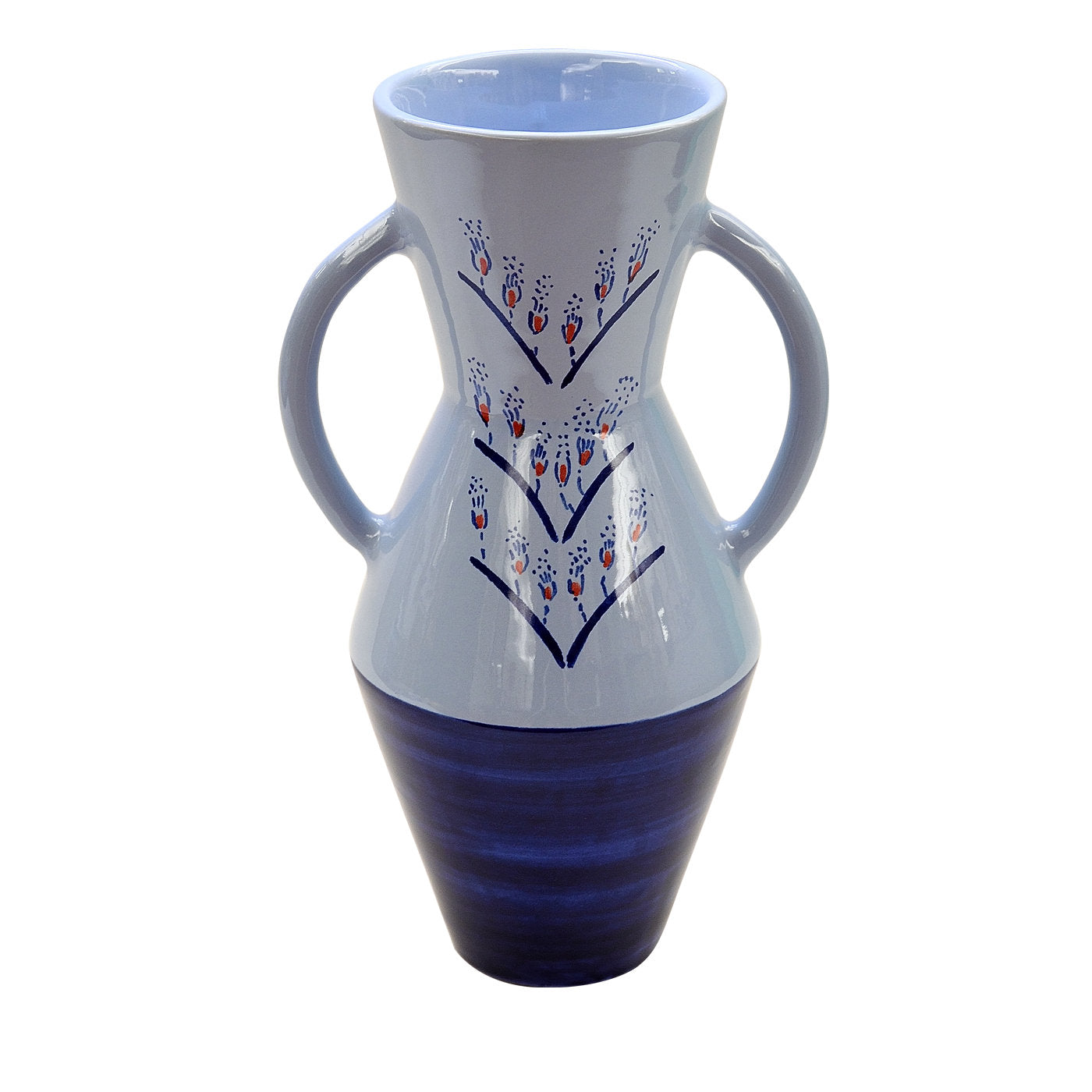Zweifarbige blaue Vase von Ugo La Pietra - Hauptansicht