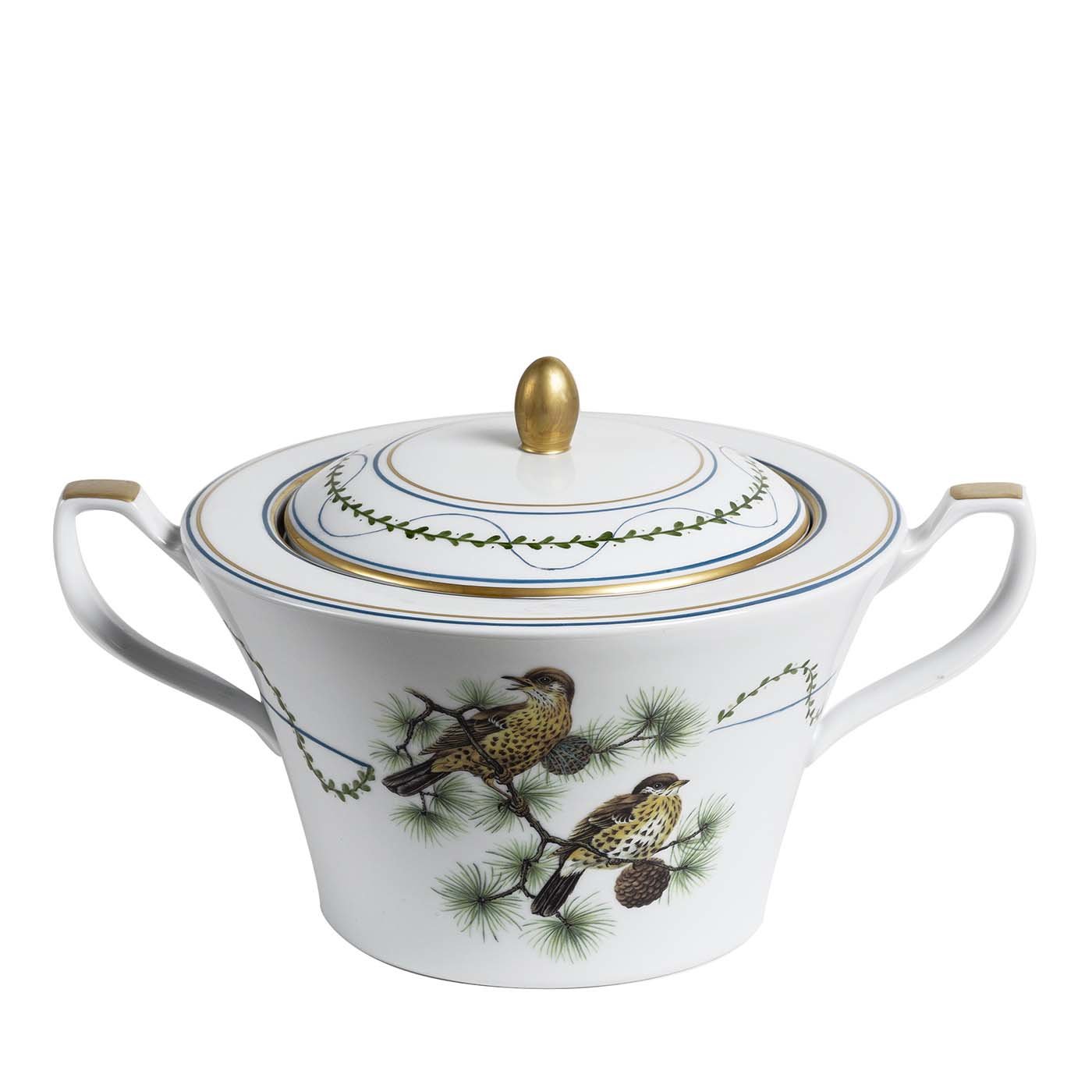 Birds&Wood Soup Tureen with Lid - Main view