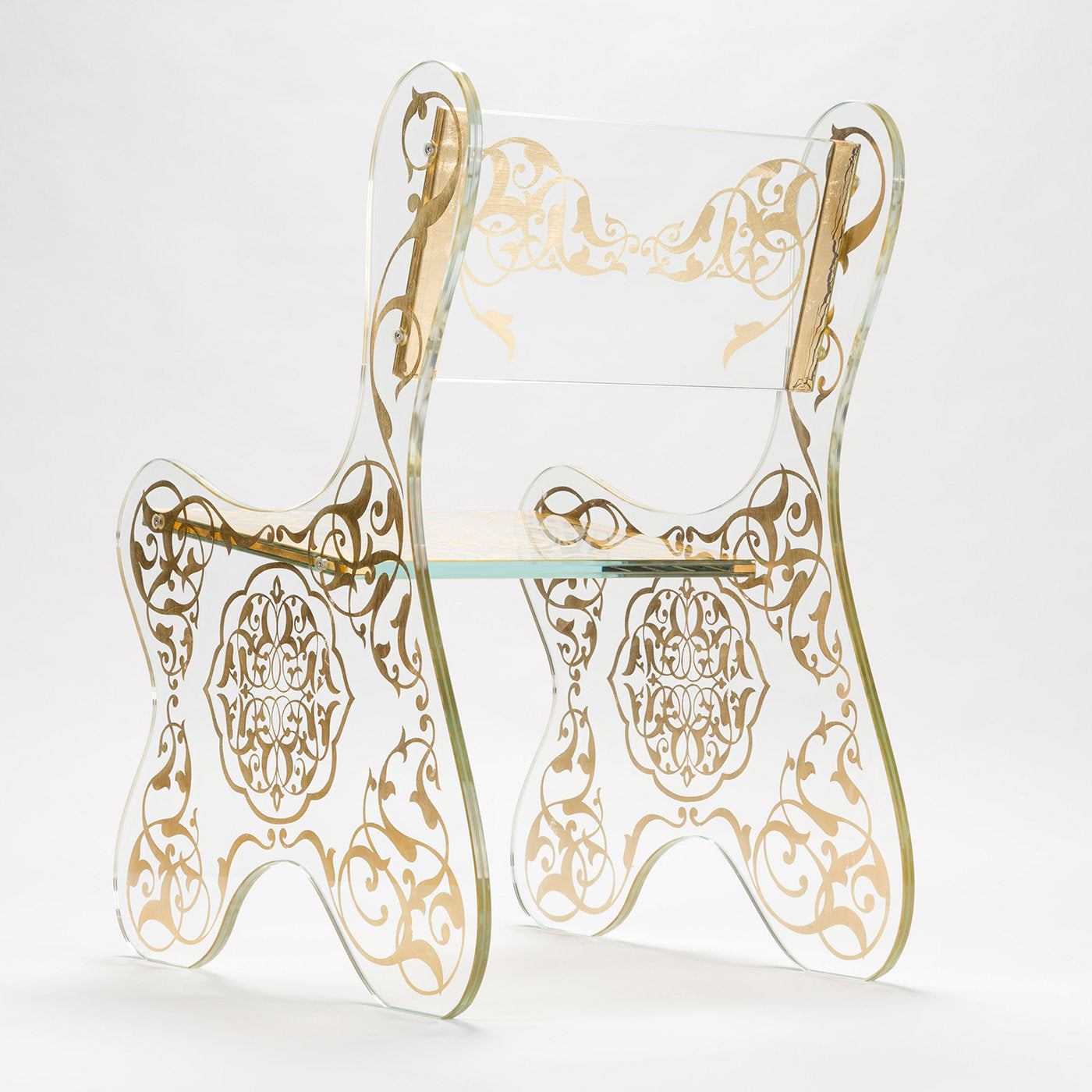 Mini Sinuosa Gold Arabesque Chair - Alternative view 1