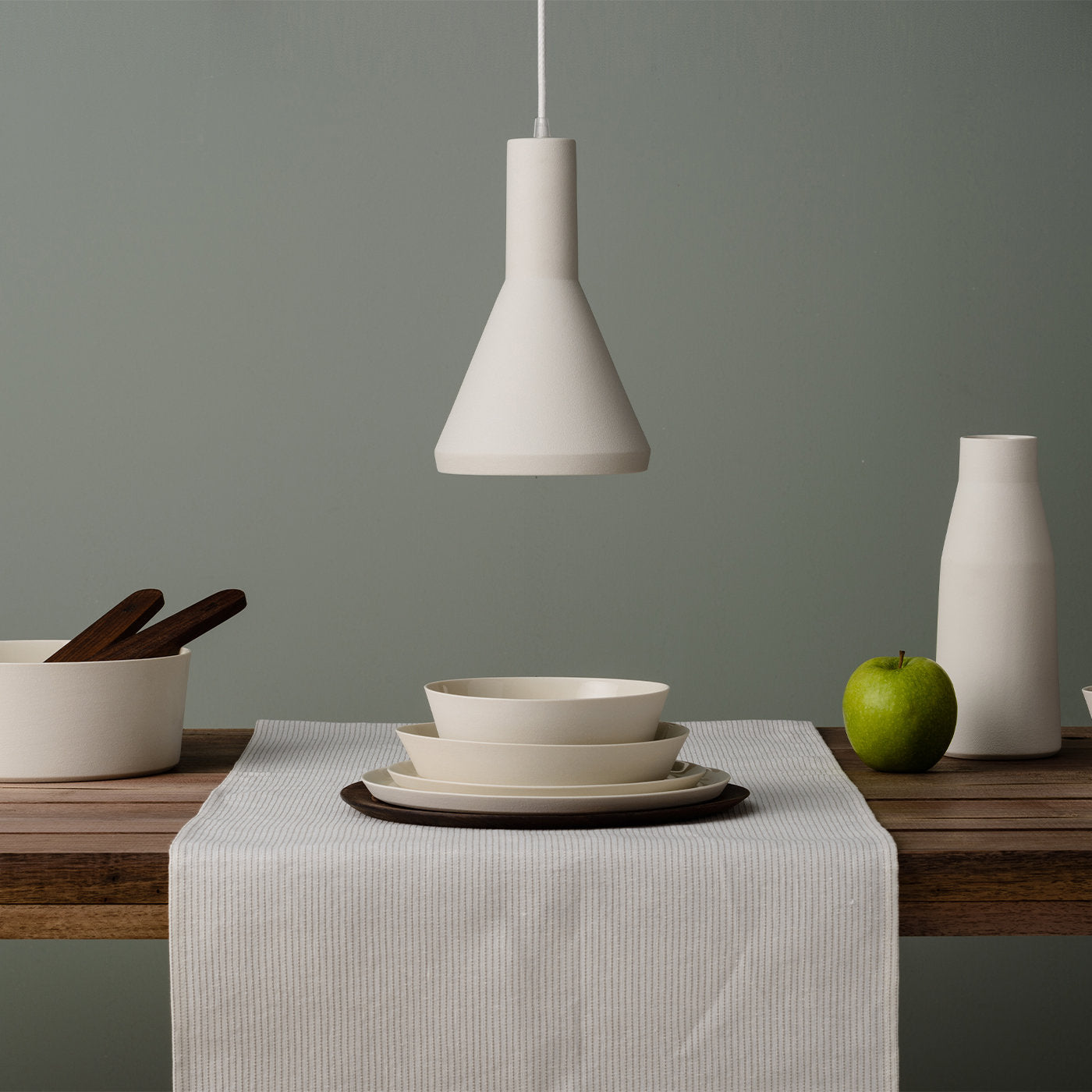 Set of 6 White Ceramic Soup Bowls - Alternative view 1