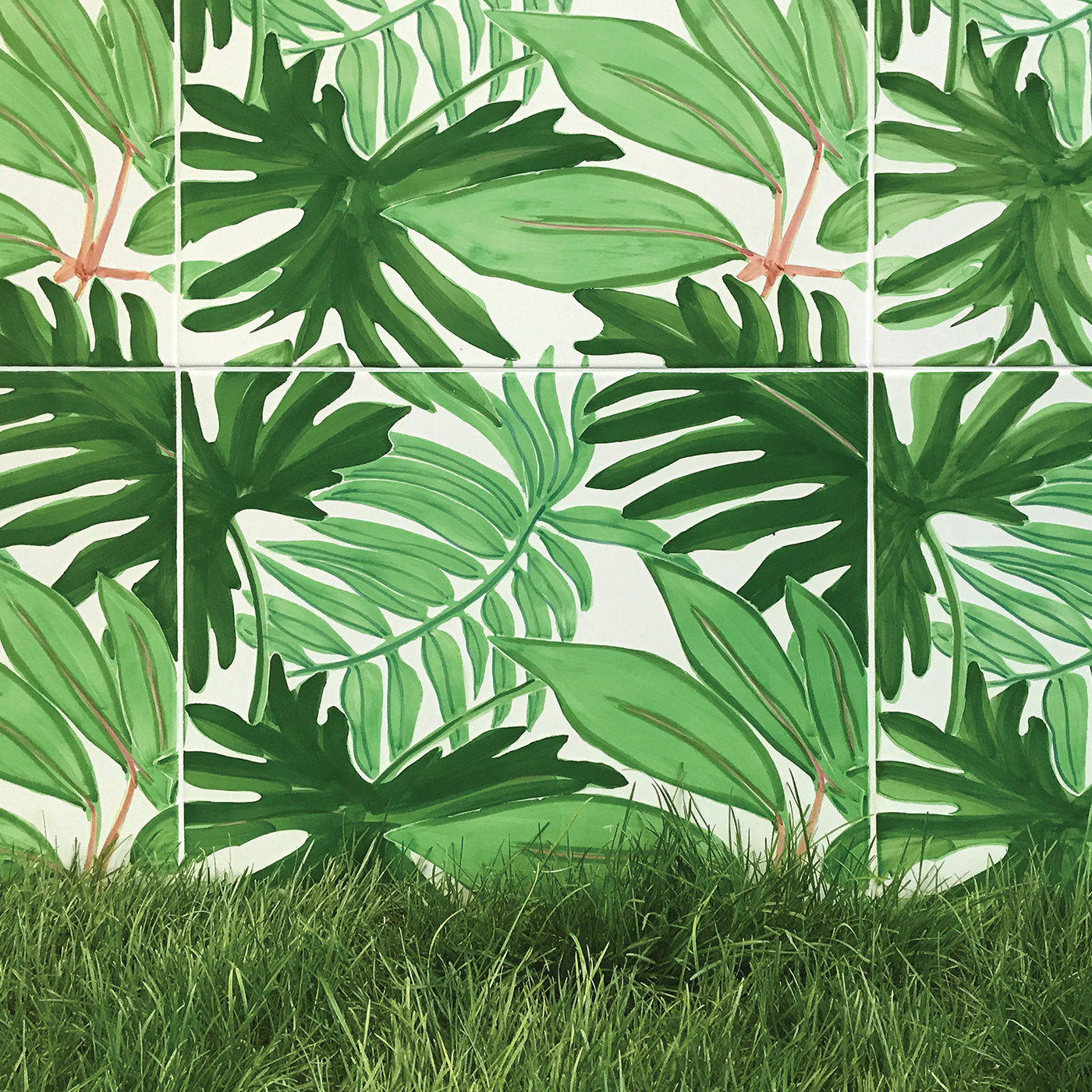 Set of 4 Tiles Verde Verticale Tropical - Alternative view 2