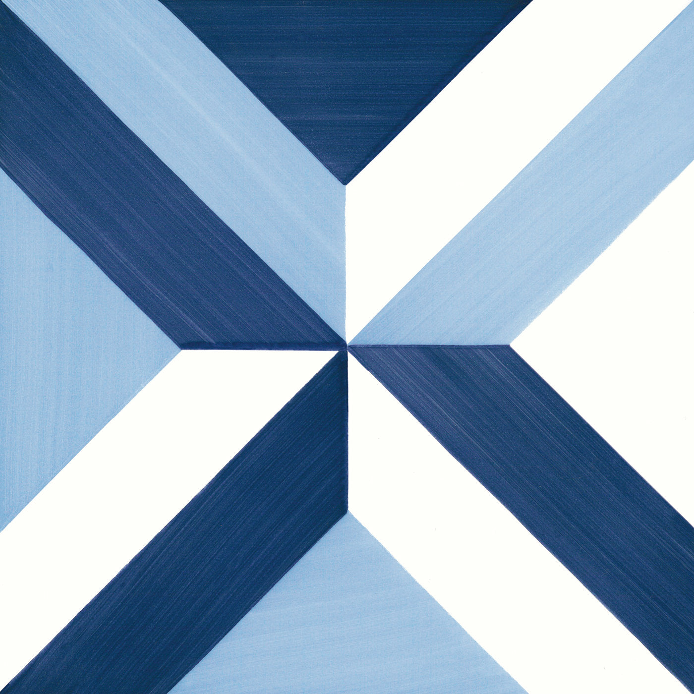 Set of 25 Tiles Blu Ponti Decoration Type 2 by Gio Ponti - Alternative view 1