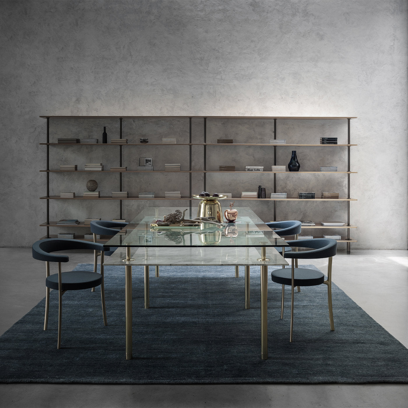 Tisch mit beinen aus Calcatta-marmor von Paolo Rizzato - Alternative Ansicht 1