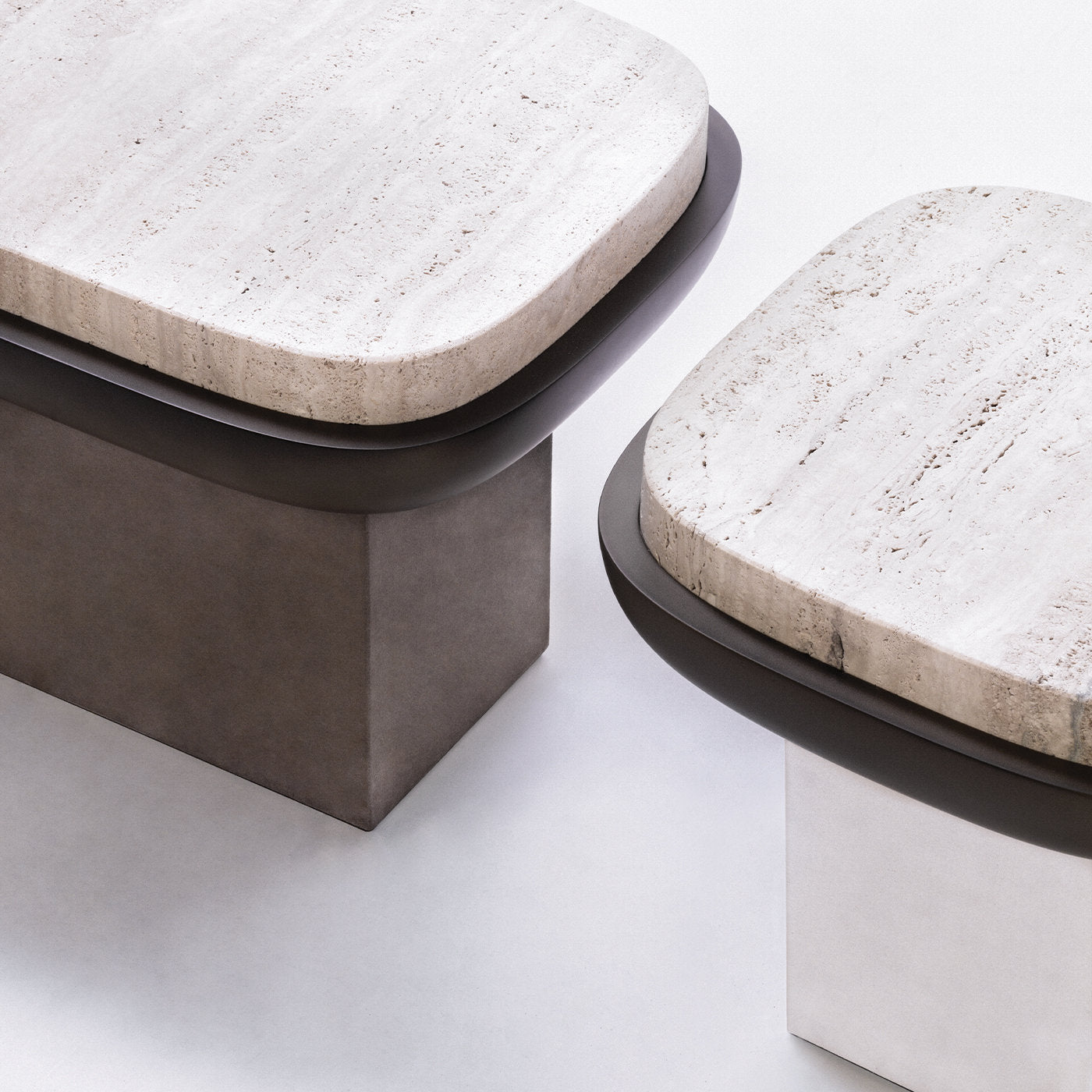 Olympia Travertine Square Side Table - Alternative view 2
