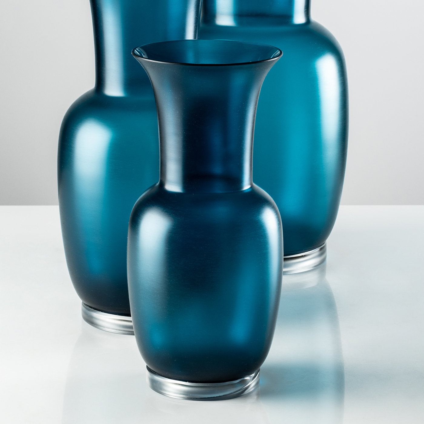 Small Satin Blue Vase - Alternative view 1