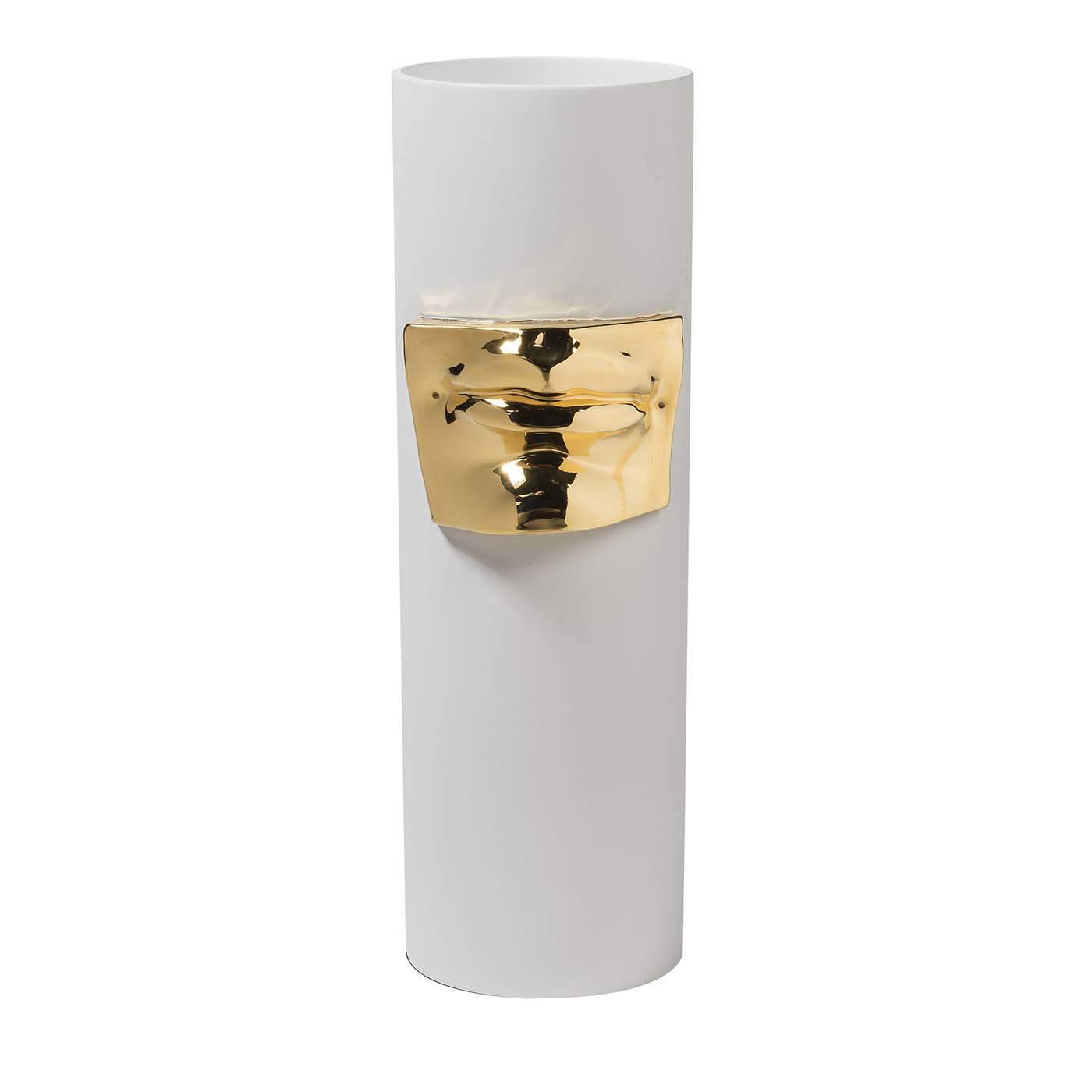 Vase blanc et or David's Lips - Vue principale