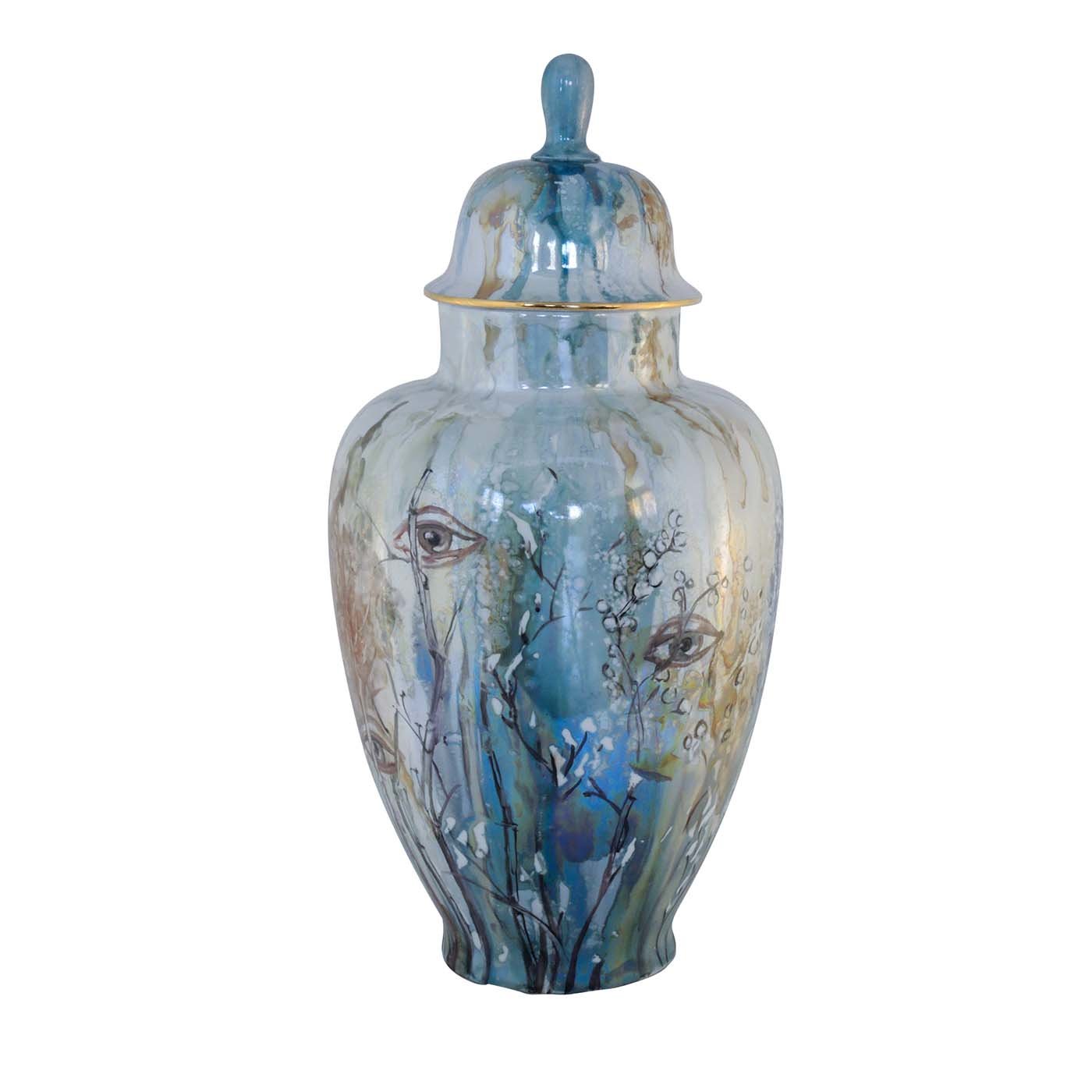 Blauer Wald Vase - Hauptansicht