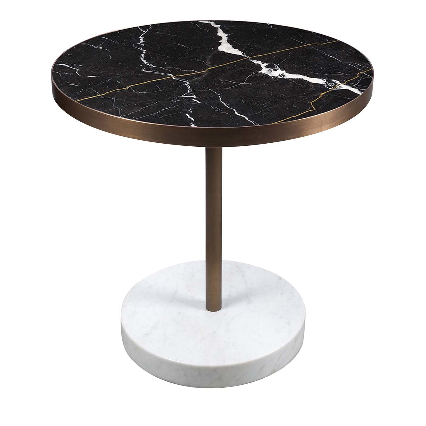 Table de bistrot Rene en marbre Nero Marquinia par Piero Lissoni - Vue principale