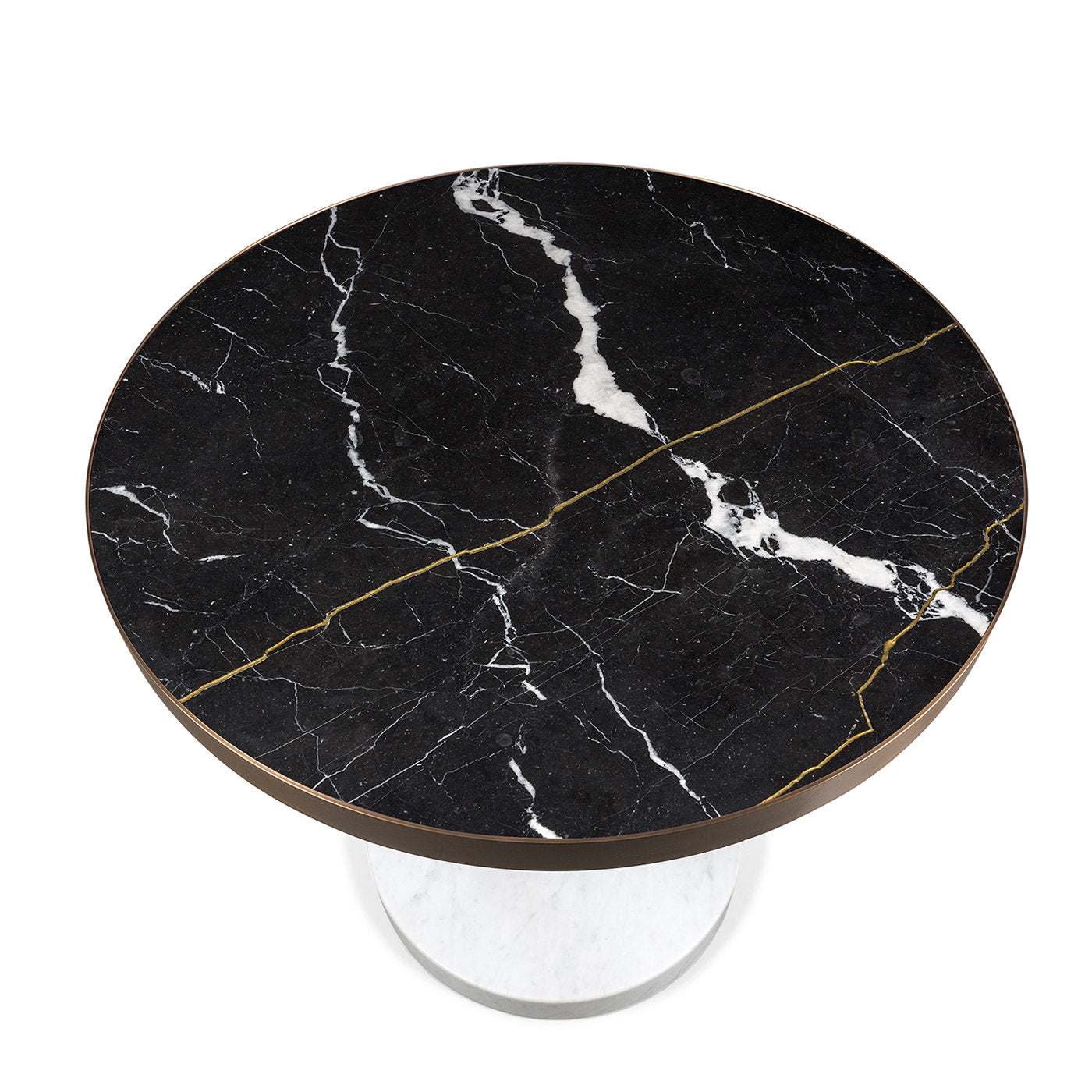 Table de bistrot Rene en marbre Nero Marquinia par Piero Lissoni - Vue alternative 2
