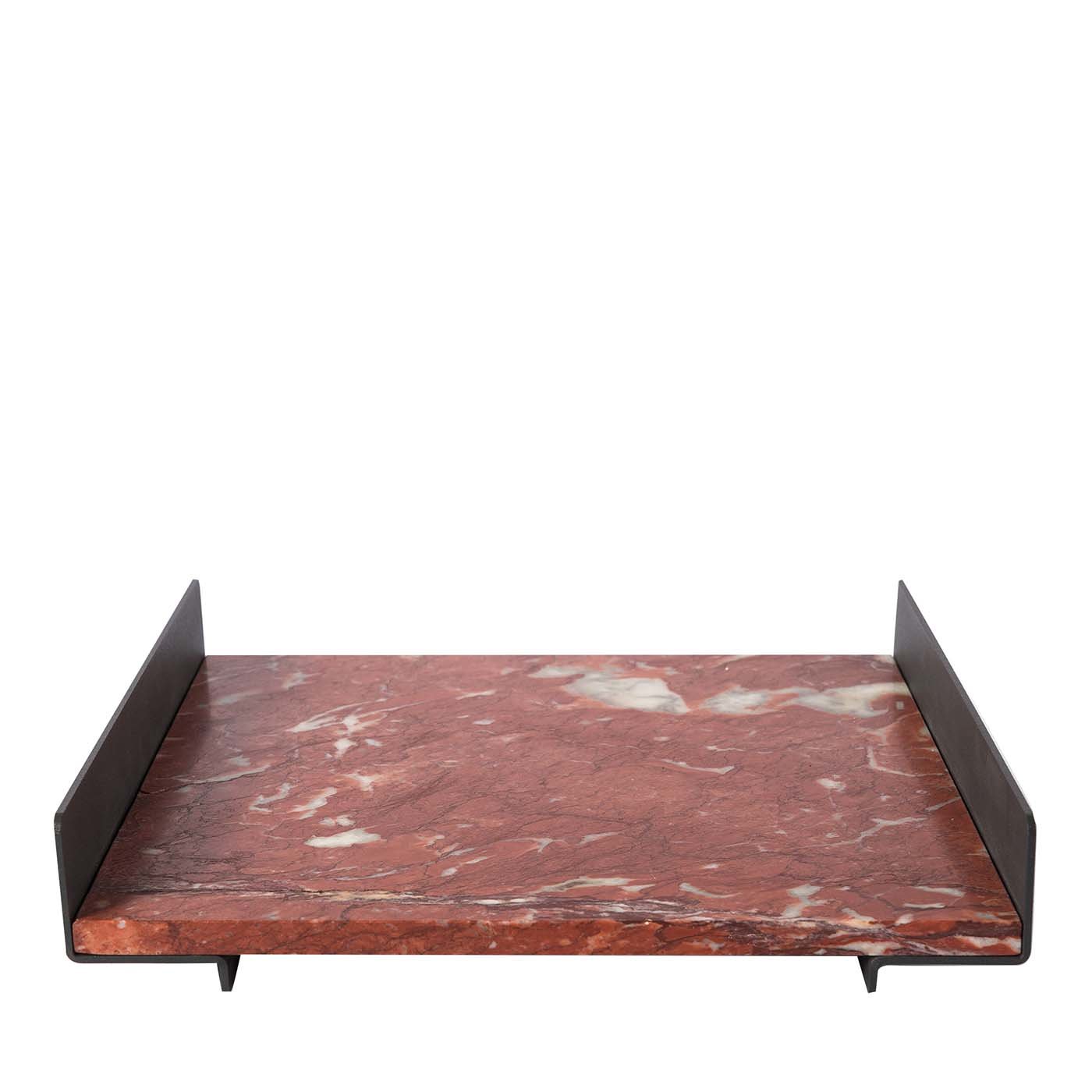 Pietra L03 Tray in Rosso Francia Marble by Pietro Lissoni - Main view