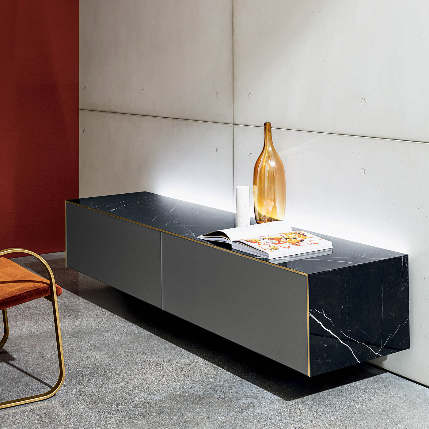 Magda Suspended Marquinia Sideboard - Alternative view 1