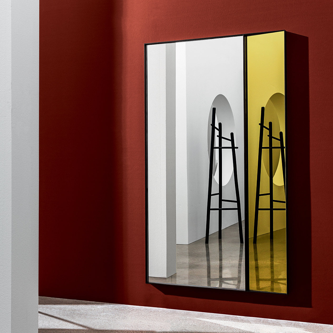 Miroir vertical Campos en Extralight et or  - Vue alternative 1