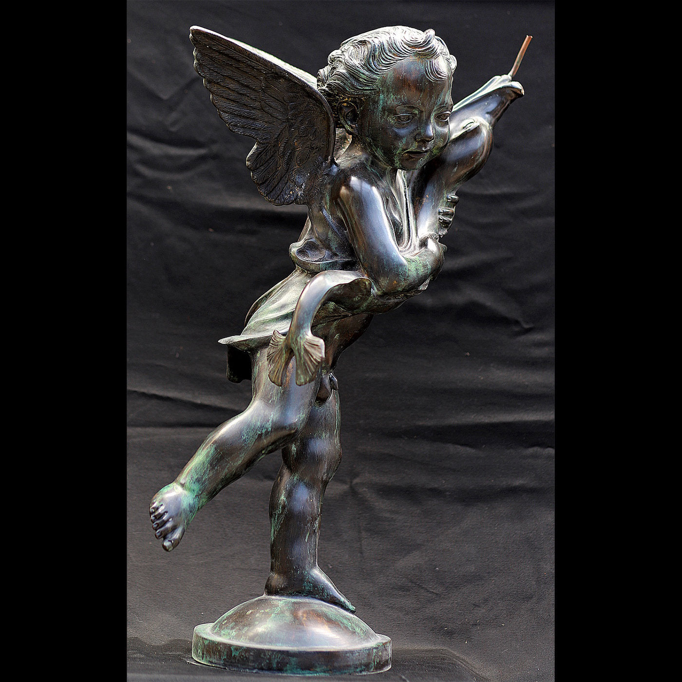 Putto with Dolphin Sculpture - Alternative view 1