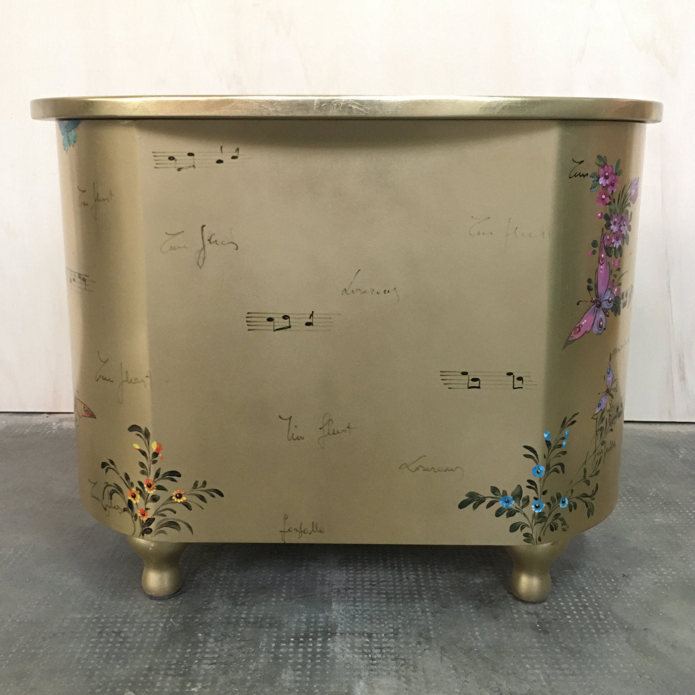 Curved Bedside Hand Painted Table - Alternative view 1