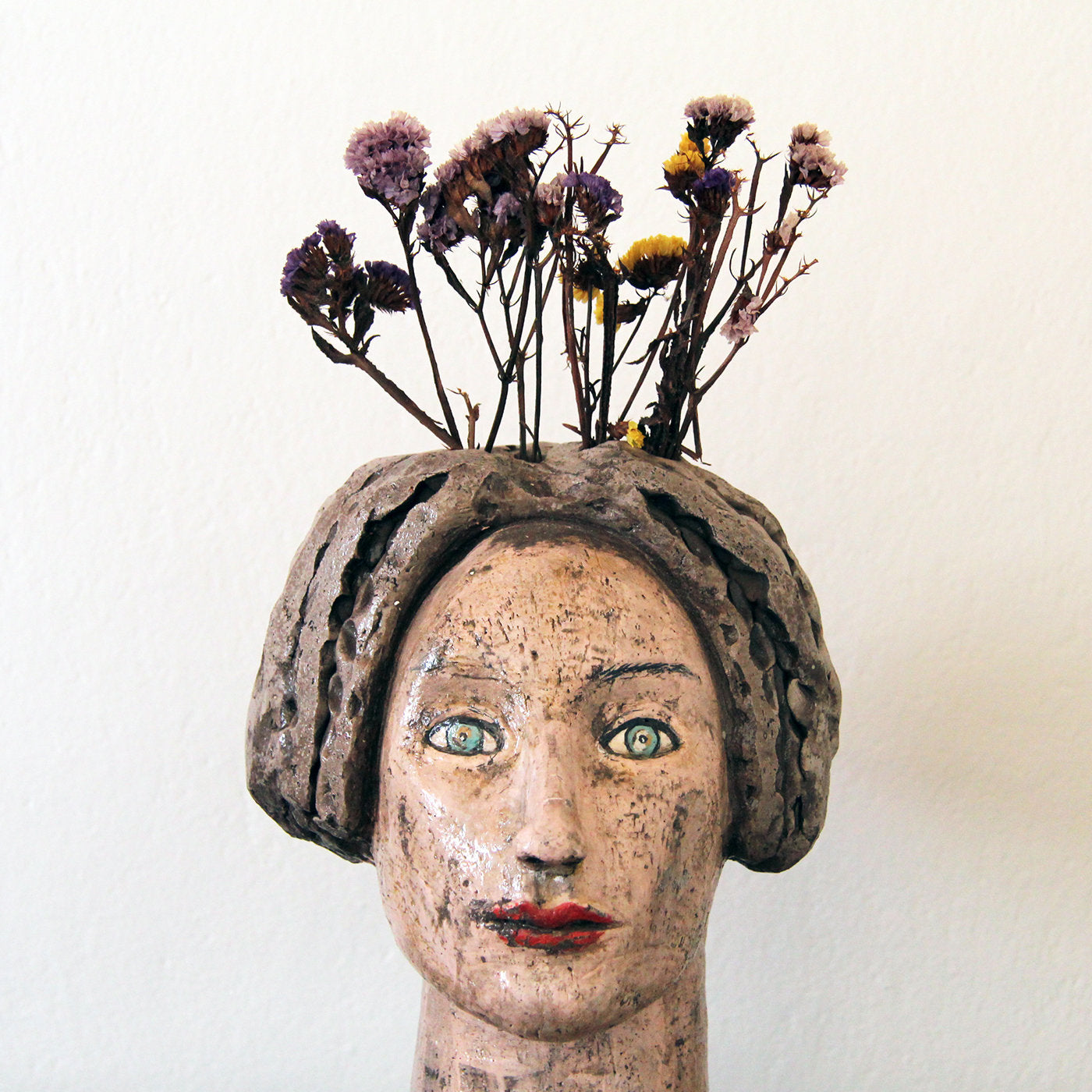 Blue-Eyed Woman Sculptural Vase - Alternative view 1