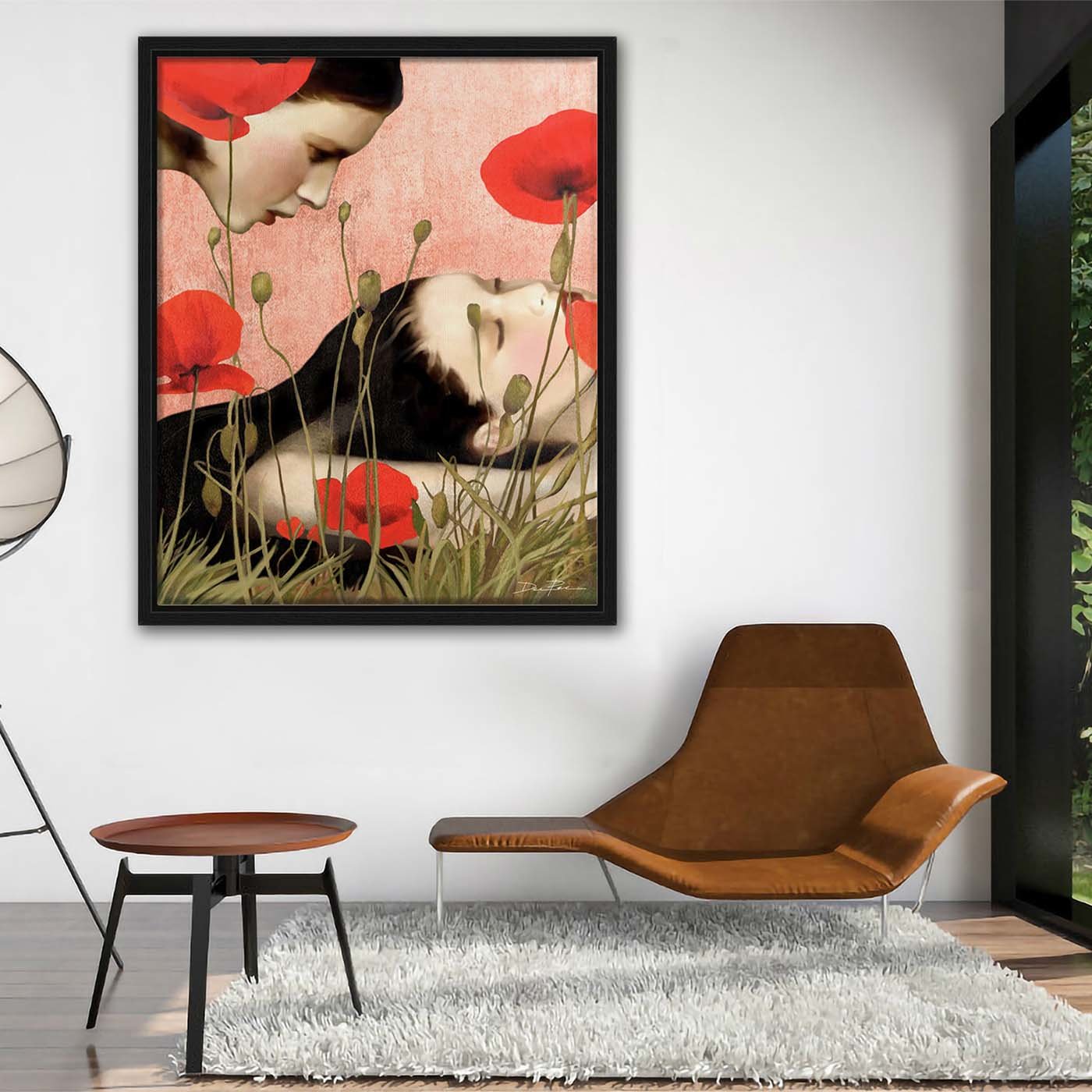 Dreaming in a Field of Poppies Digital Painting - Alternative view 1