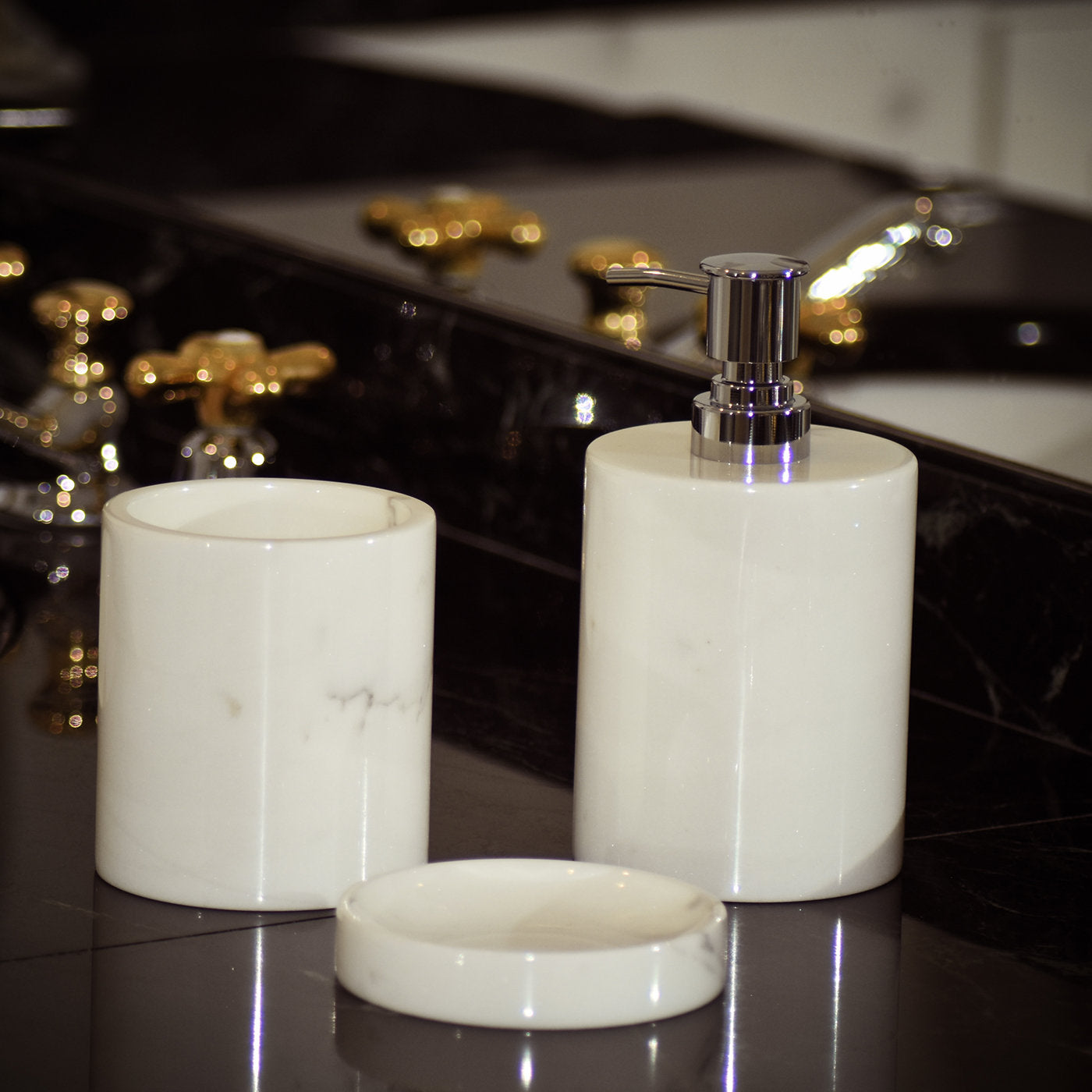 Conjunto de baño en mármol blanco Statuario - Vista alternativa 6