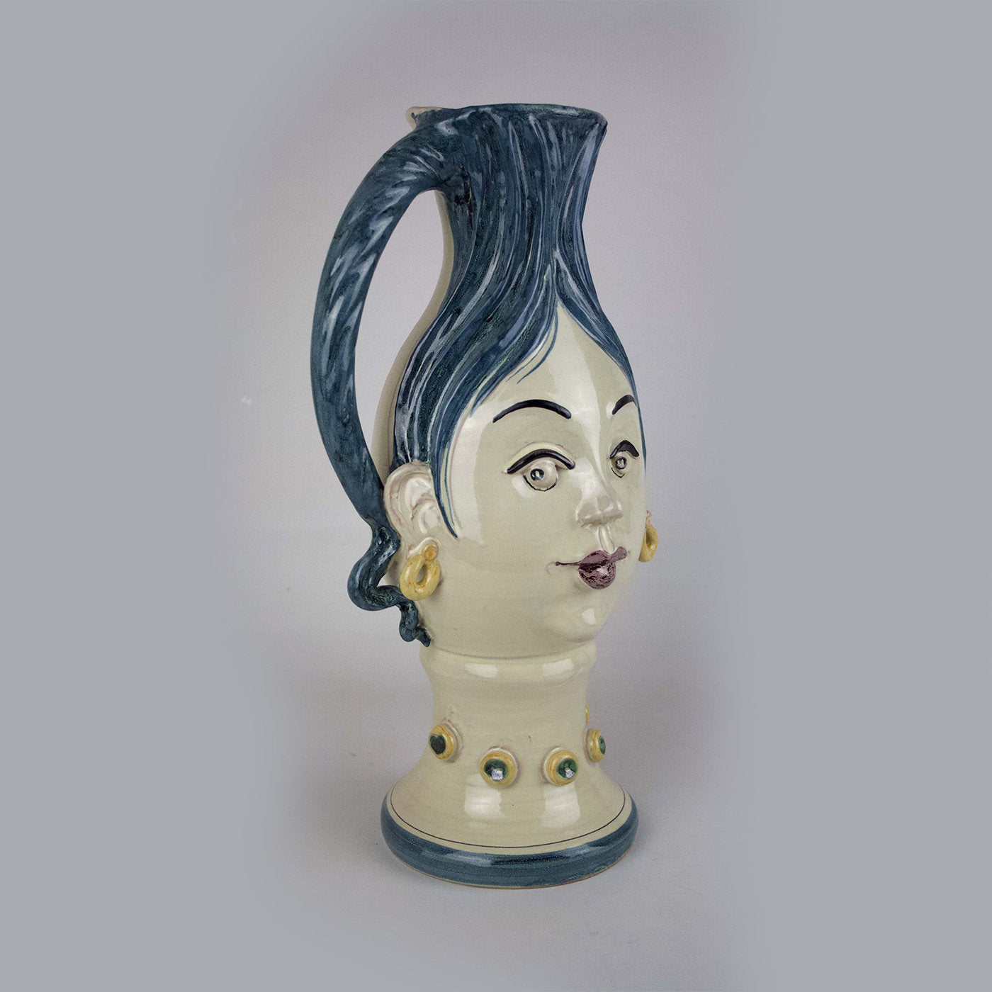 Blue-Haired Woman Ceramic Jug - Alternative view 1