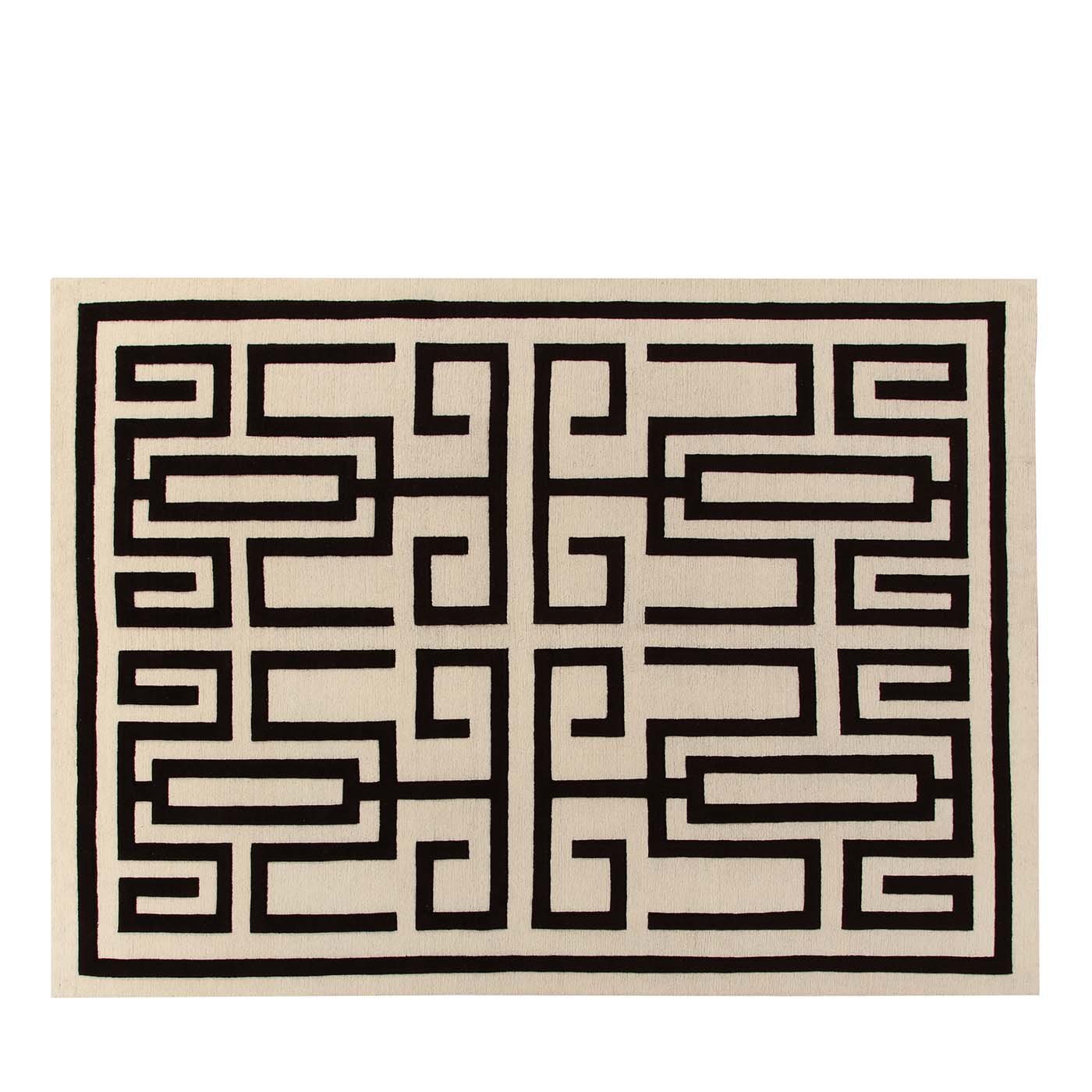 Schwarzer Labirinto-Teppich von Gio Ponti - Hauptansicht