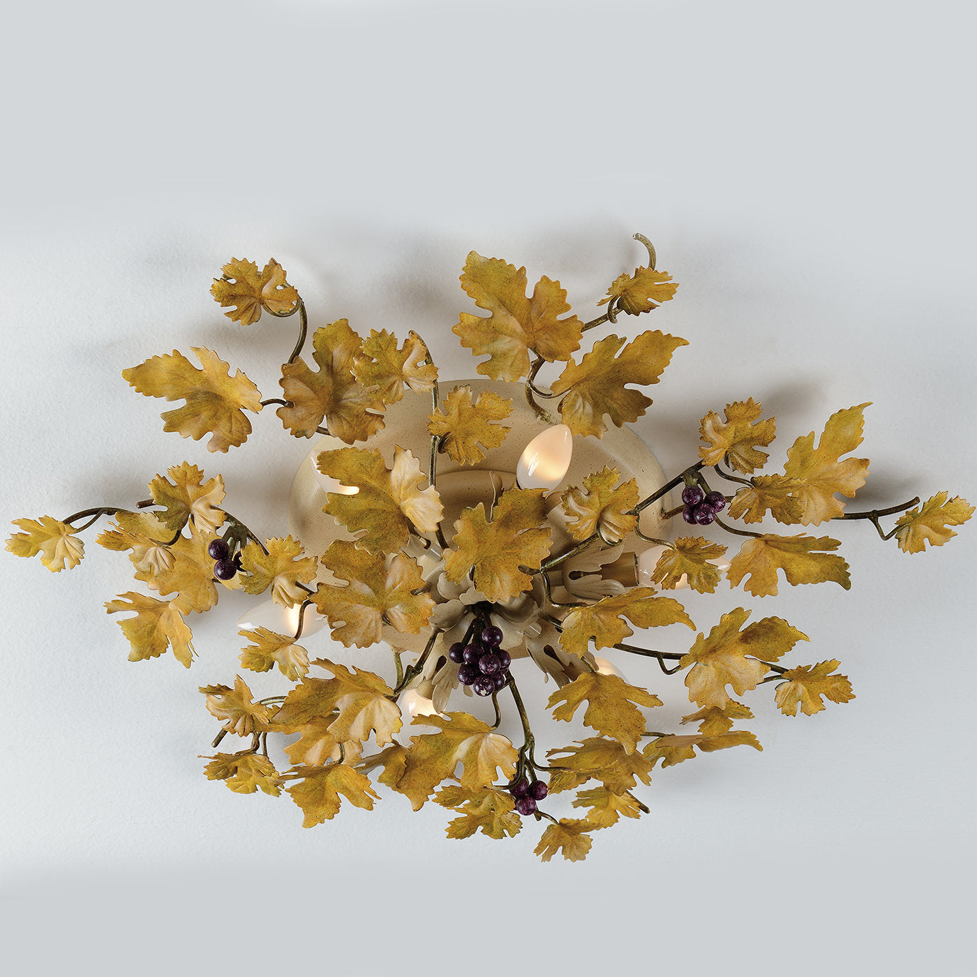 1390 Metal Grape Leaves Ceiling Light  - Alternative view 1