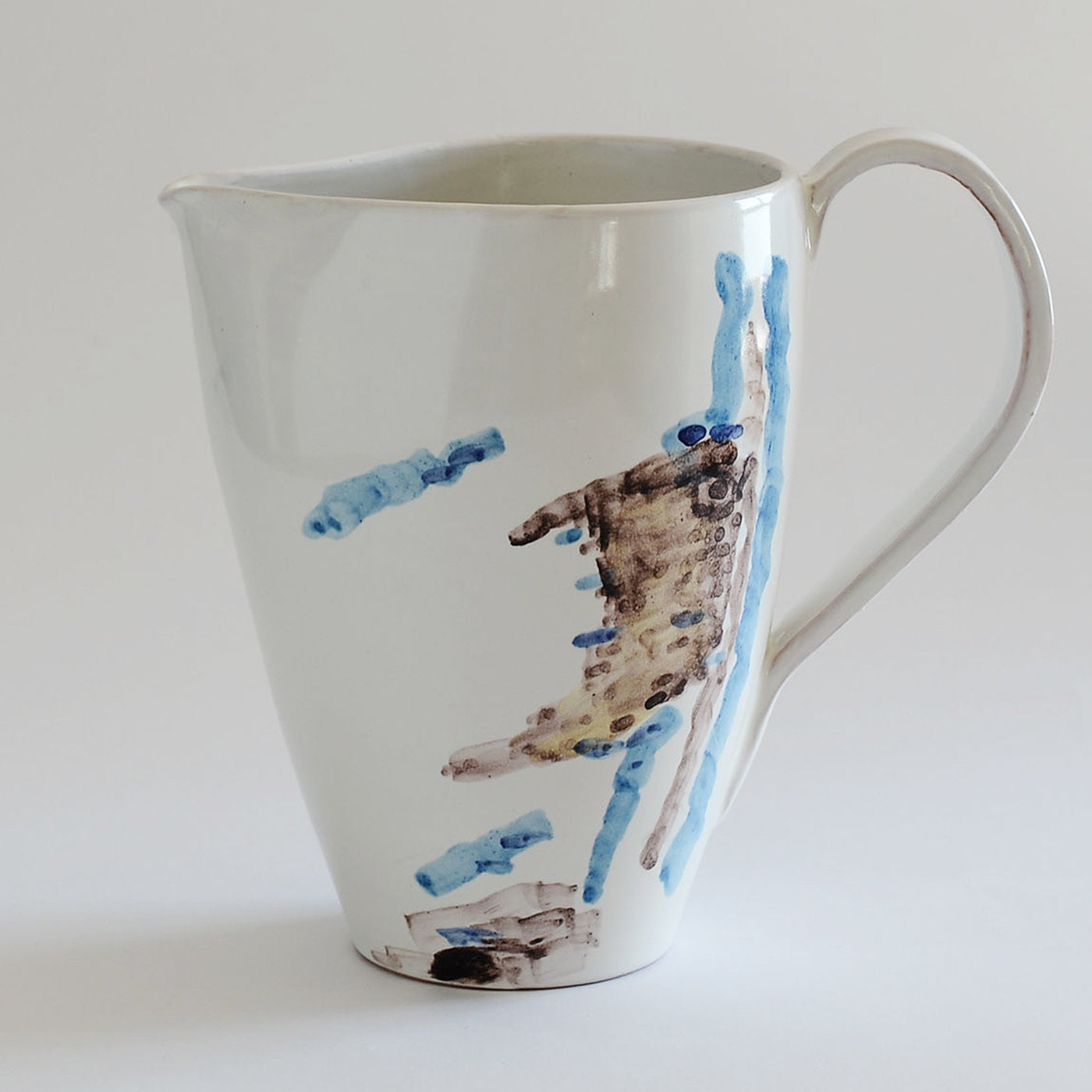 Brown and Blue Pitcher - Alternative view 1
