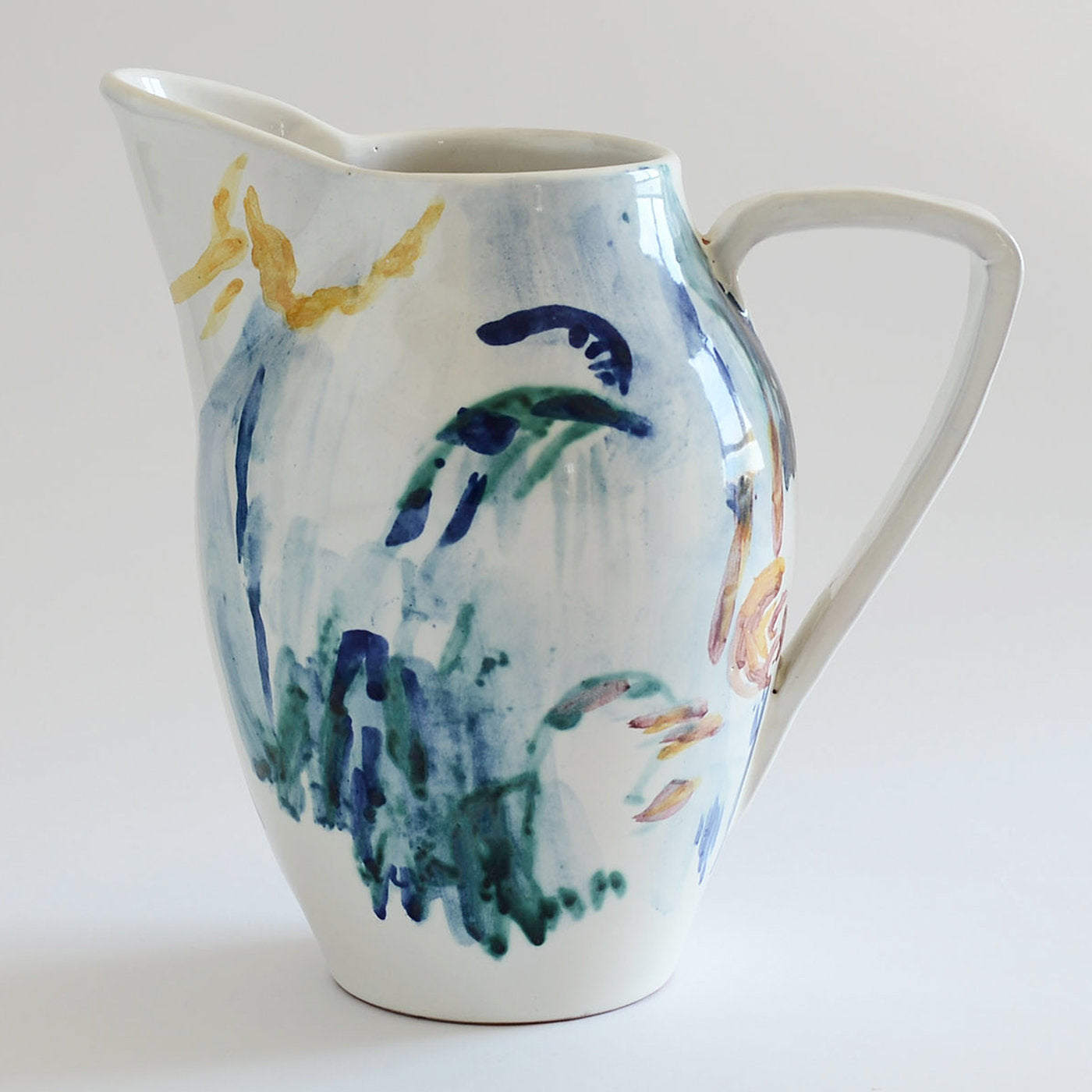 Blue Green and Yellow Pitcher  - Alternative view 1