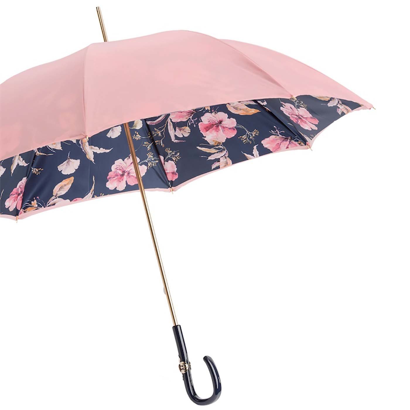 Ombrello rosa con fiori - Vista alternativa 1