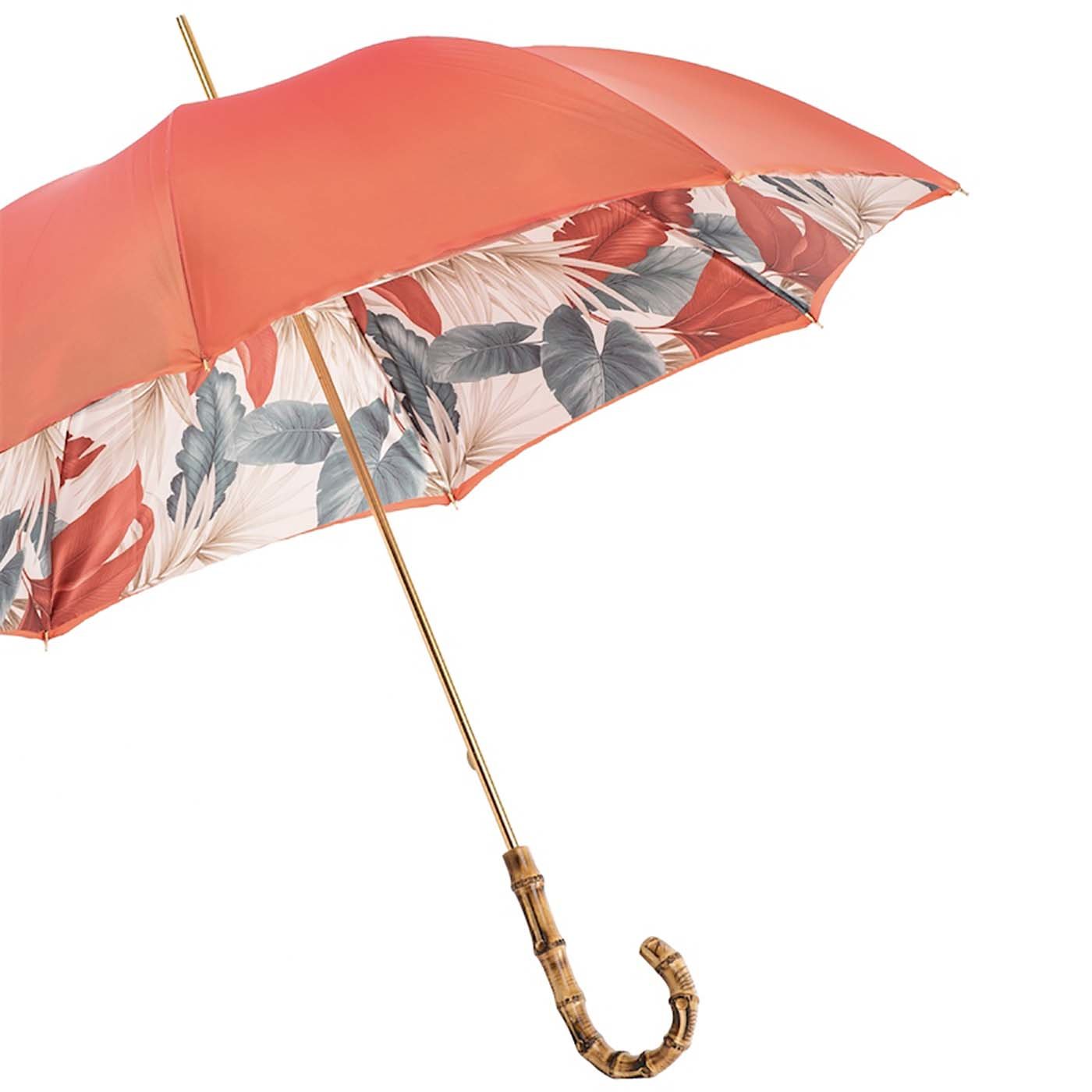 Coral Umbrella with Bamboo Handle - Alternative view 5