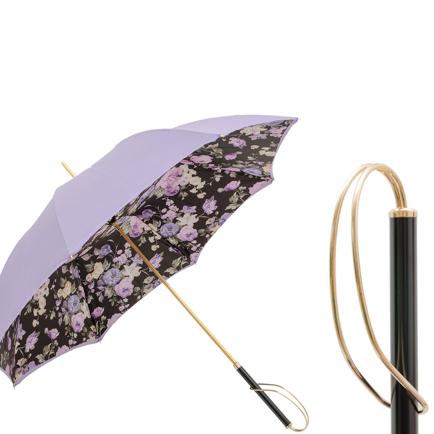 Ombrello con fiori lilla - Vista alternativa 1
