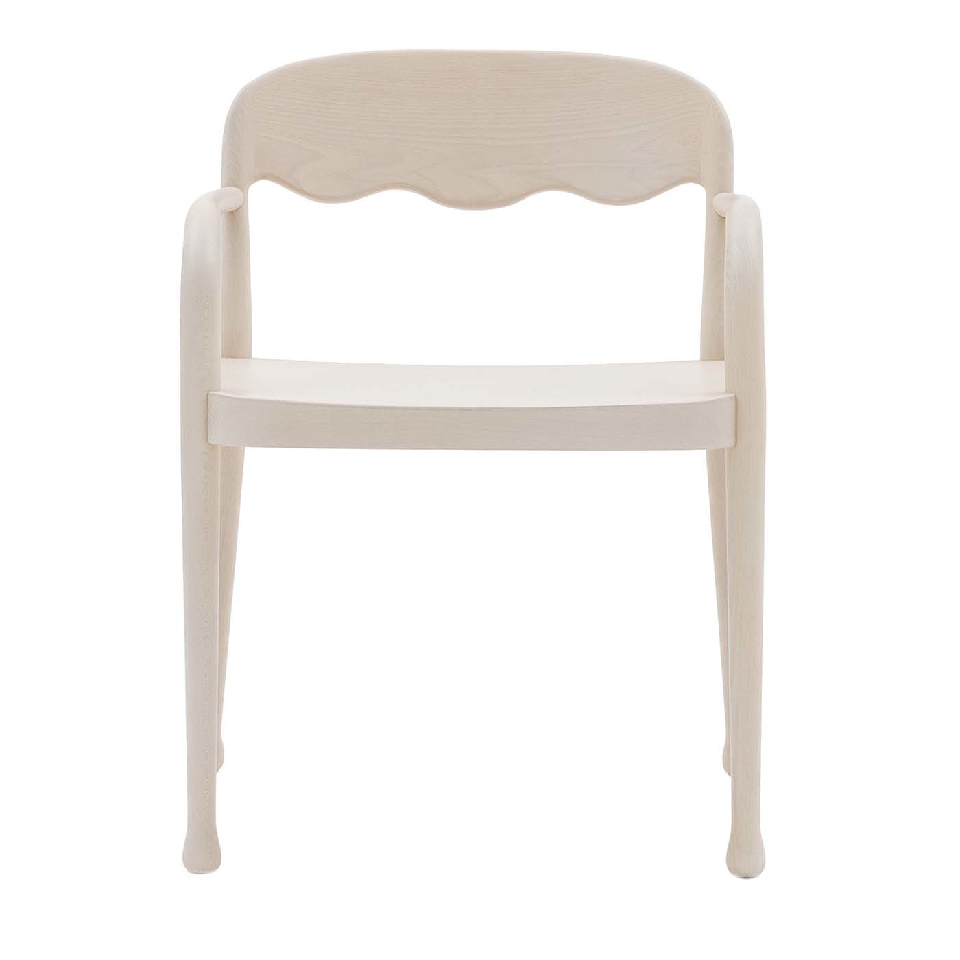 Frisée 252 Cream White Chair by Cristina Celestino - Main view