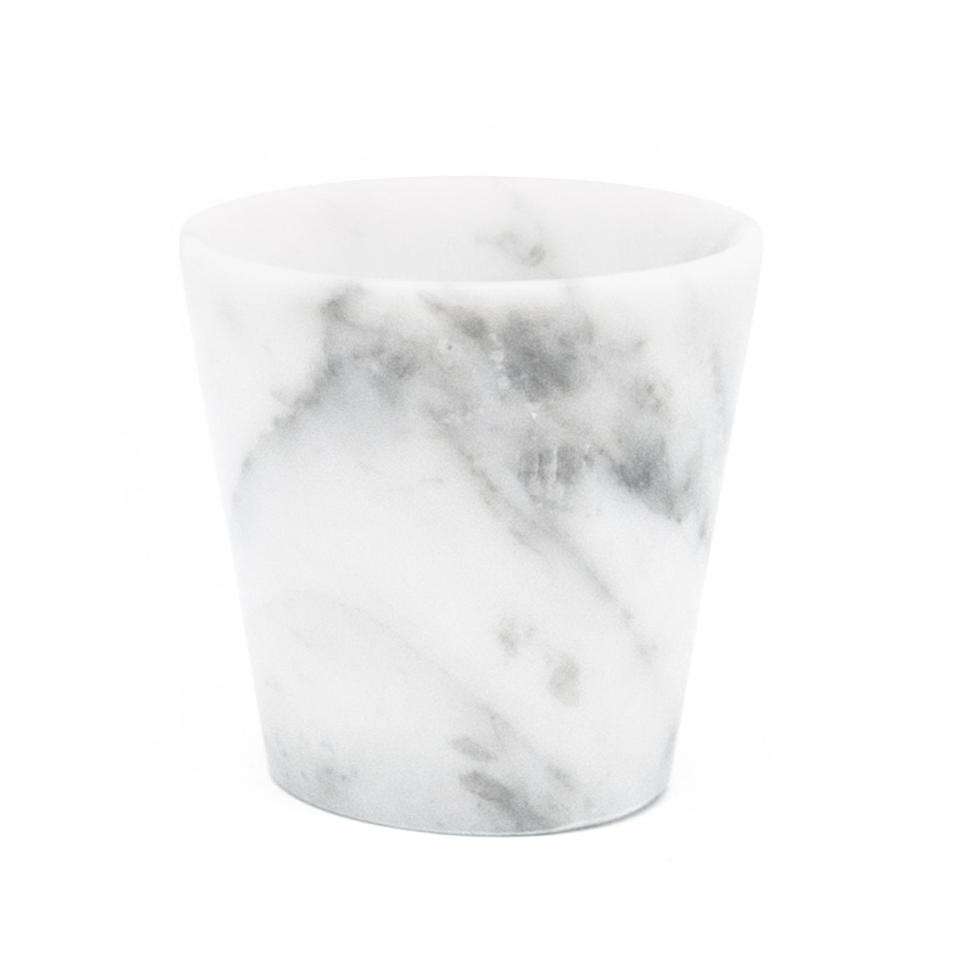 Set of 2 White Carrara Marble Grappa Glasses - Alternative view 1