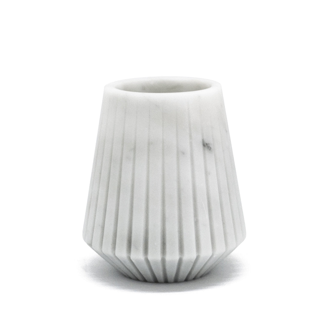 White Carrara Marble Low Vase by Jacopo Simonetti - Alternative view 1
