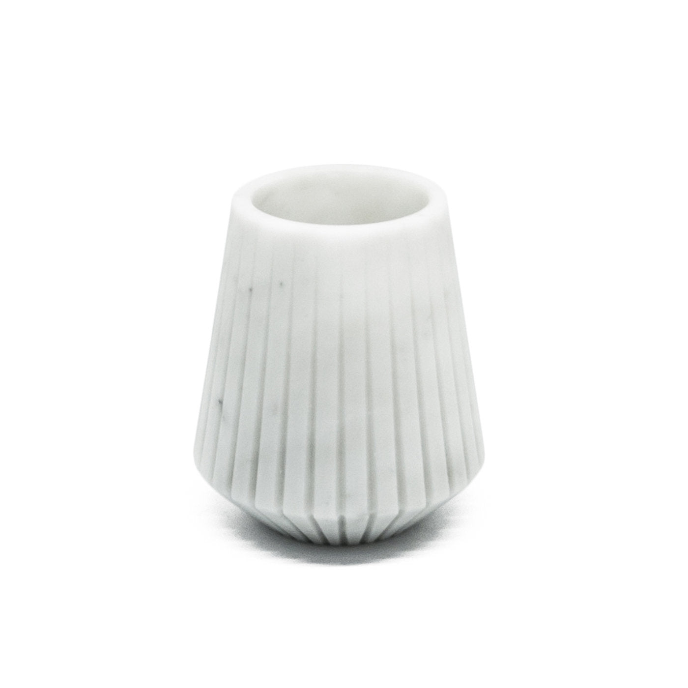 White Carrara Marble Low Vase by Jacopo Simonetti - Alternative view 3