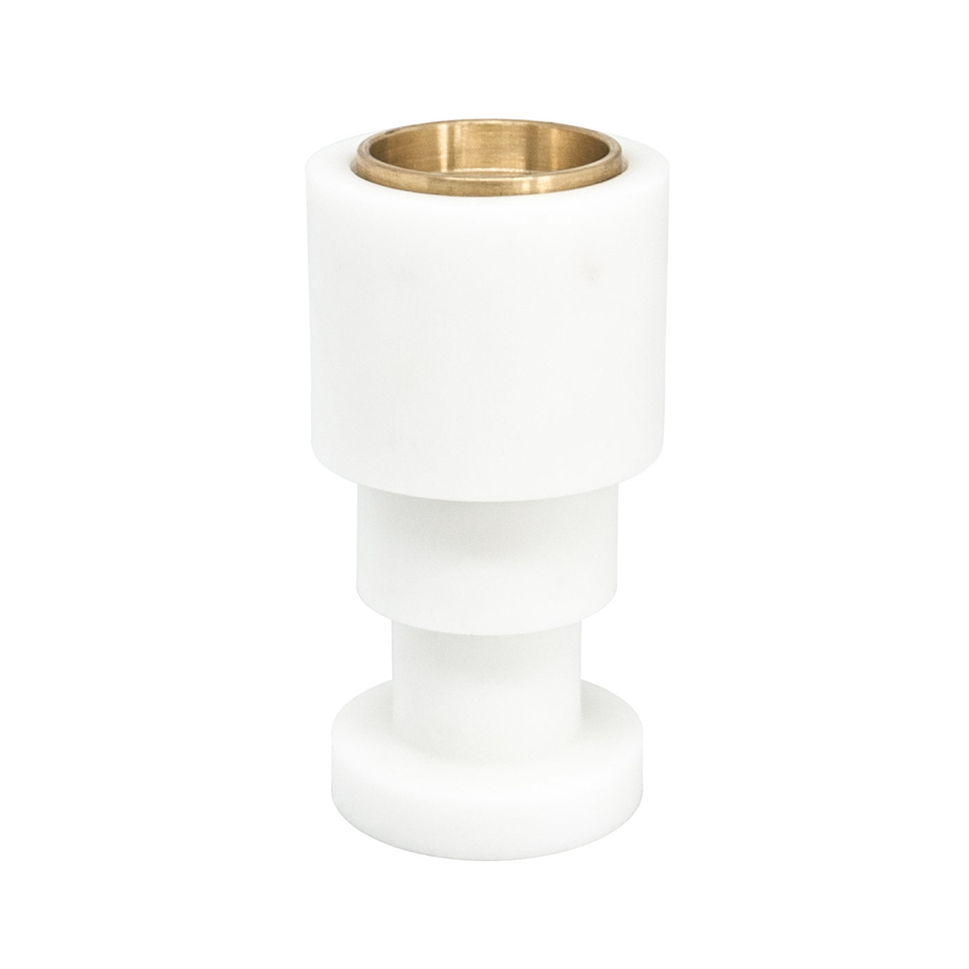 Carrara Marble and Brass Candleholder by Jacopo Simonetti - Alternative view 1