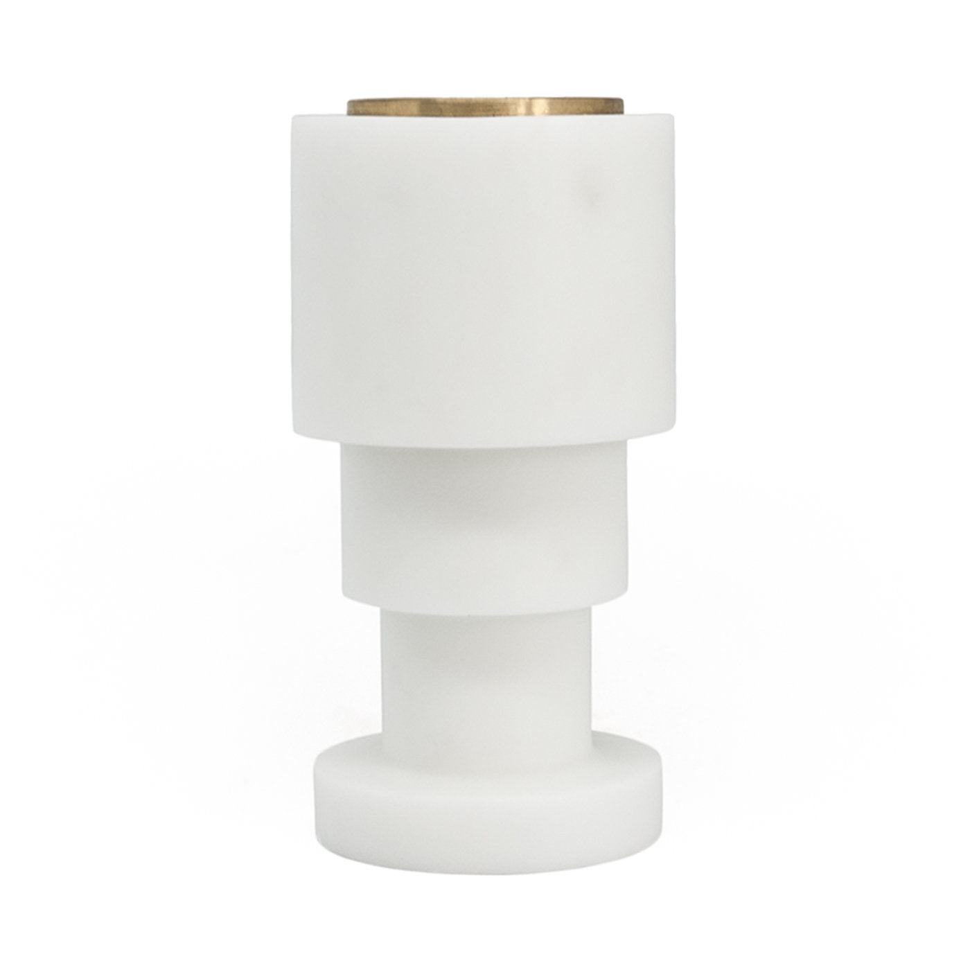 Carrara Marble and Brass Candleholder by Jacopo Simonetti - Alternative view 2