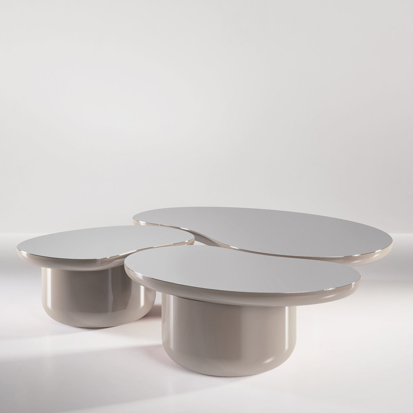 Laghi Set of 3 White Coffee Tables - Alternative view 1