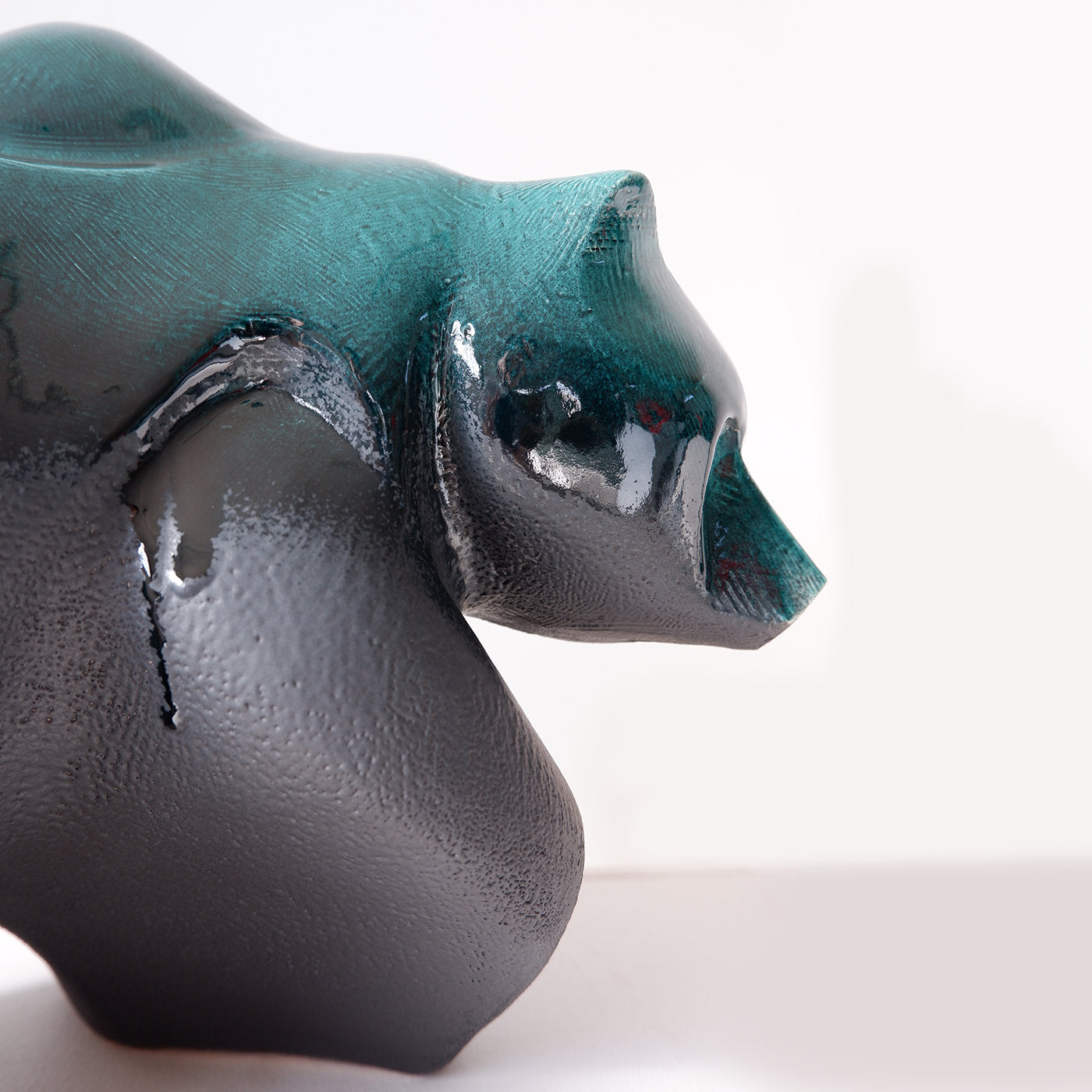 Bear Sculpture in Turquoise - Alternative view 1