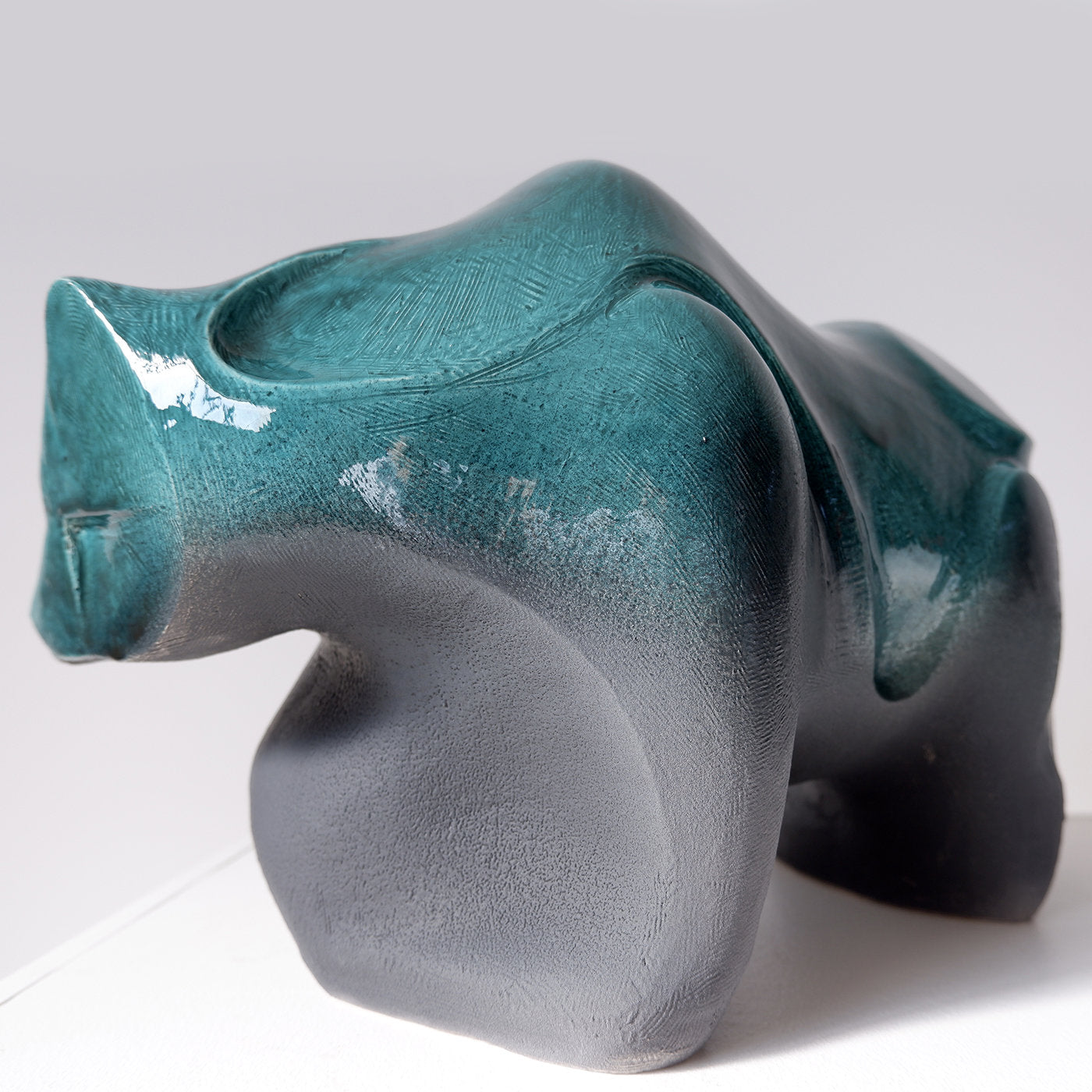 Bear Sculpture in Turquoise - Alternative view 2