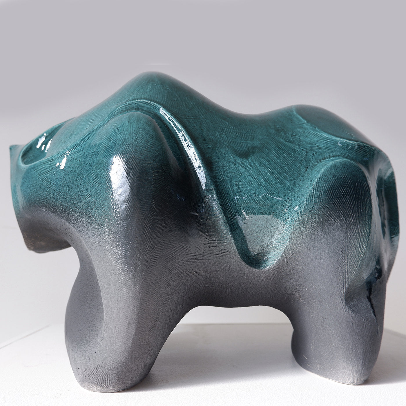 Bear Sculpture in Turquoise - Alternative view 3