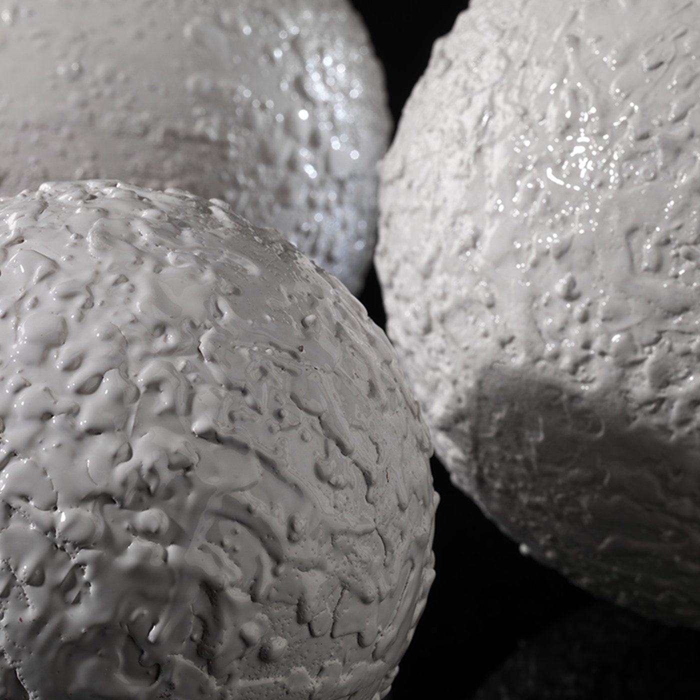 Grande sphère d'argile décorative blanche B-Human 8.0 - Vue alternative 1