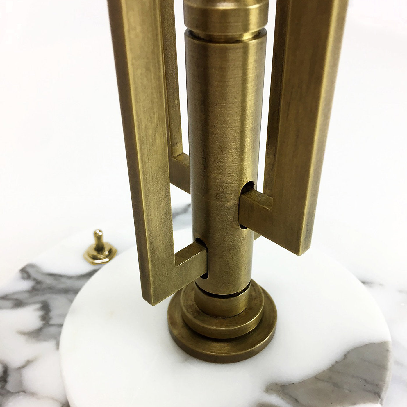 Helios Brass Ivory Table Lamp - Alternative view 1