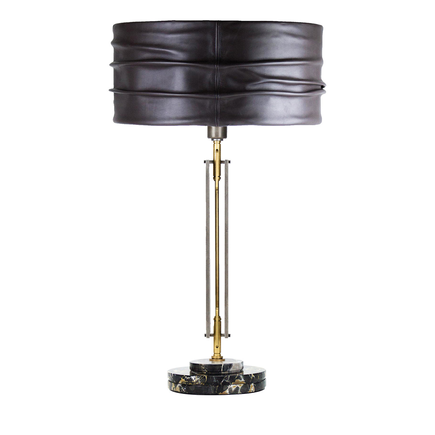Lemno Gray Leather Table Lamp - Main view
