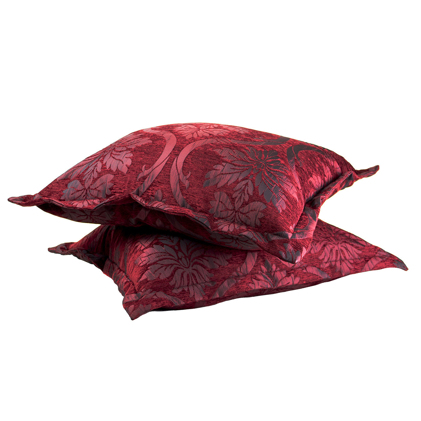 Set of 2 Red Over-sized Throw Cushions  - Alternative view 1