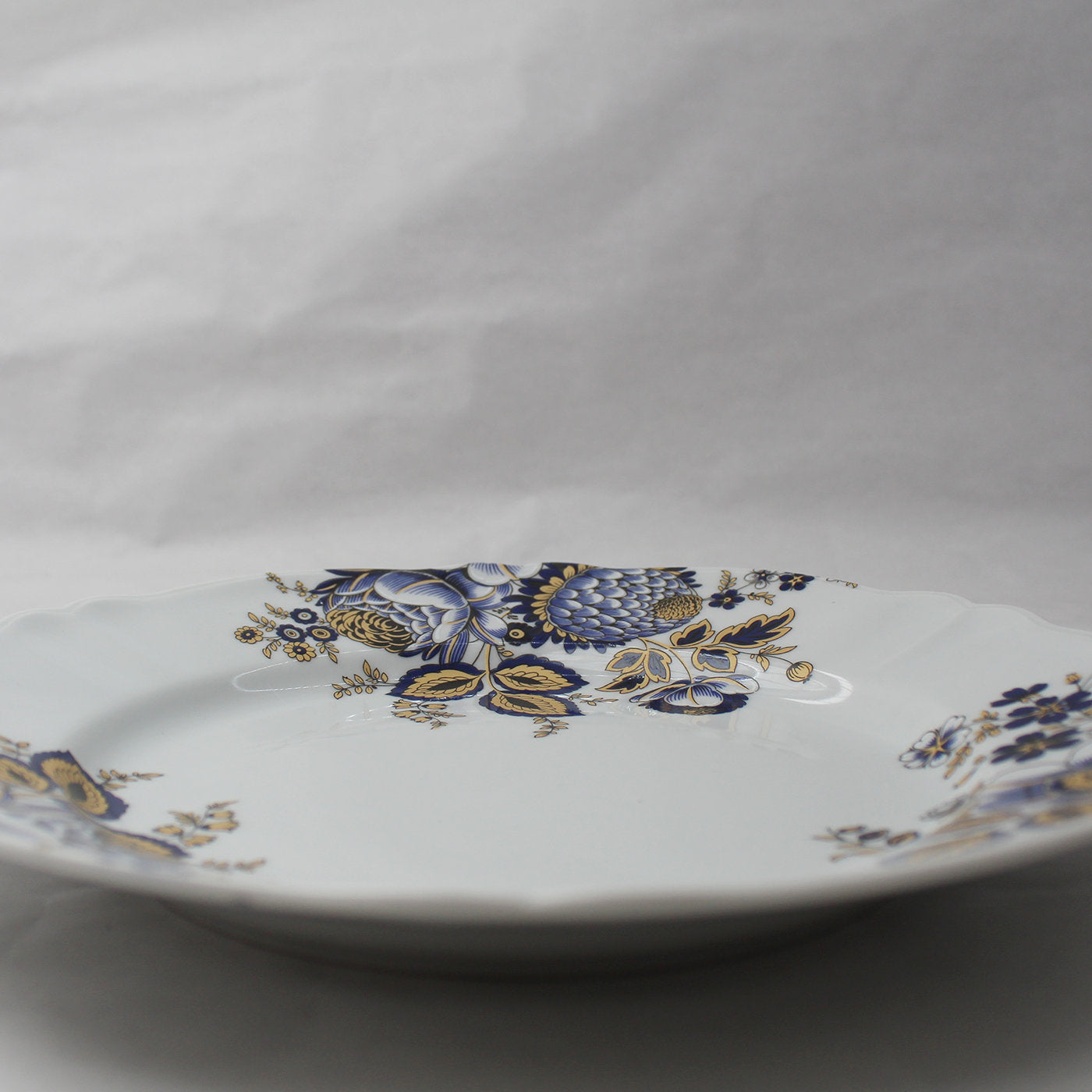 Set of 4 Rose Gold & Blue Dinner Plates 26.5 cm - Alternative view 1