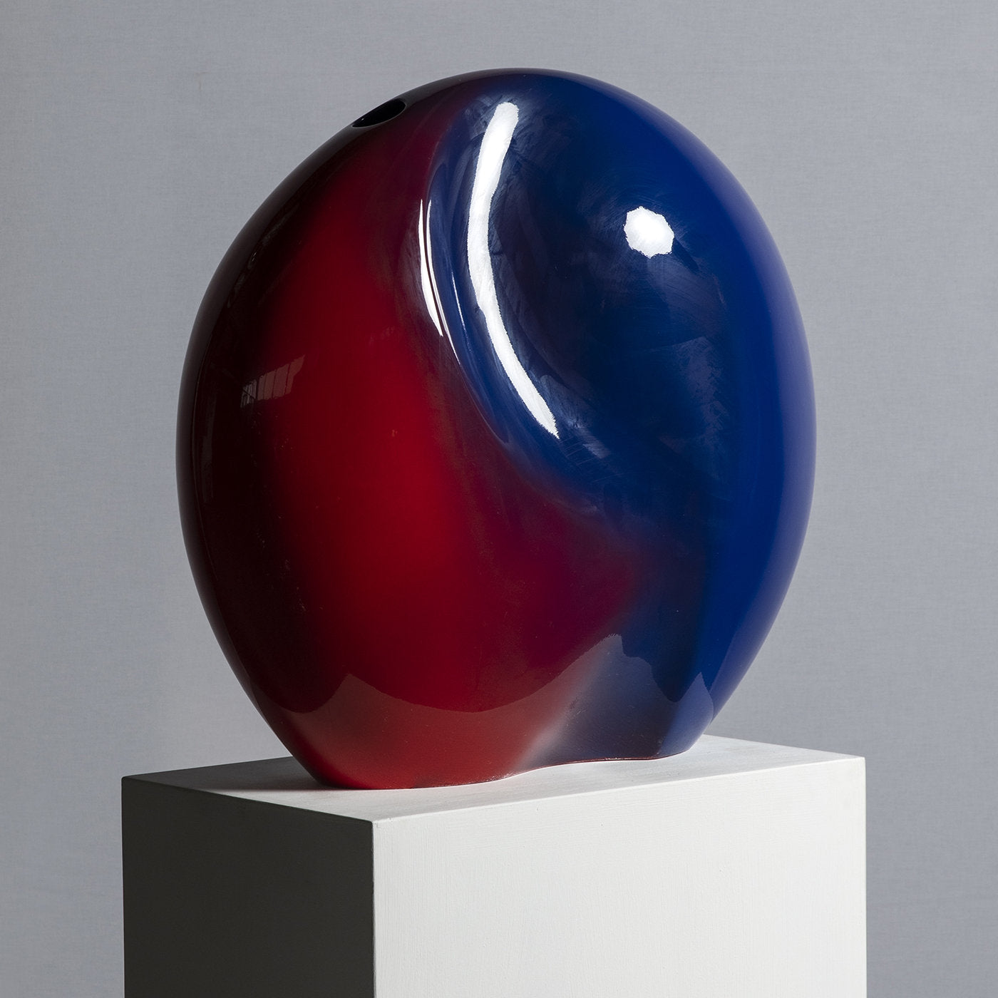 Rote und blaue Seme-Skulptur-Vase - Alternative Ansicht 1