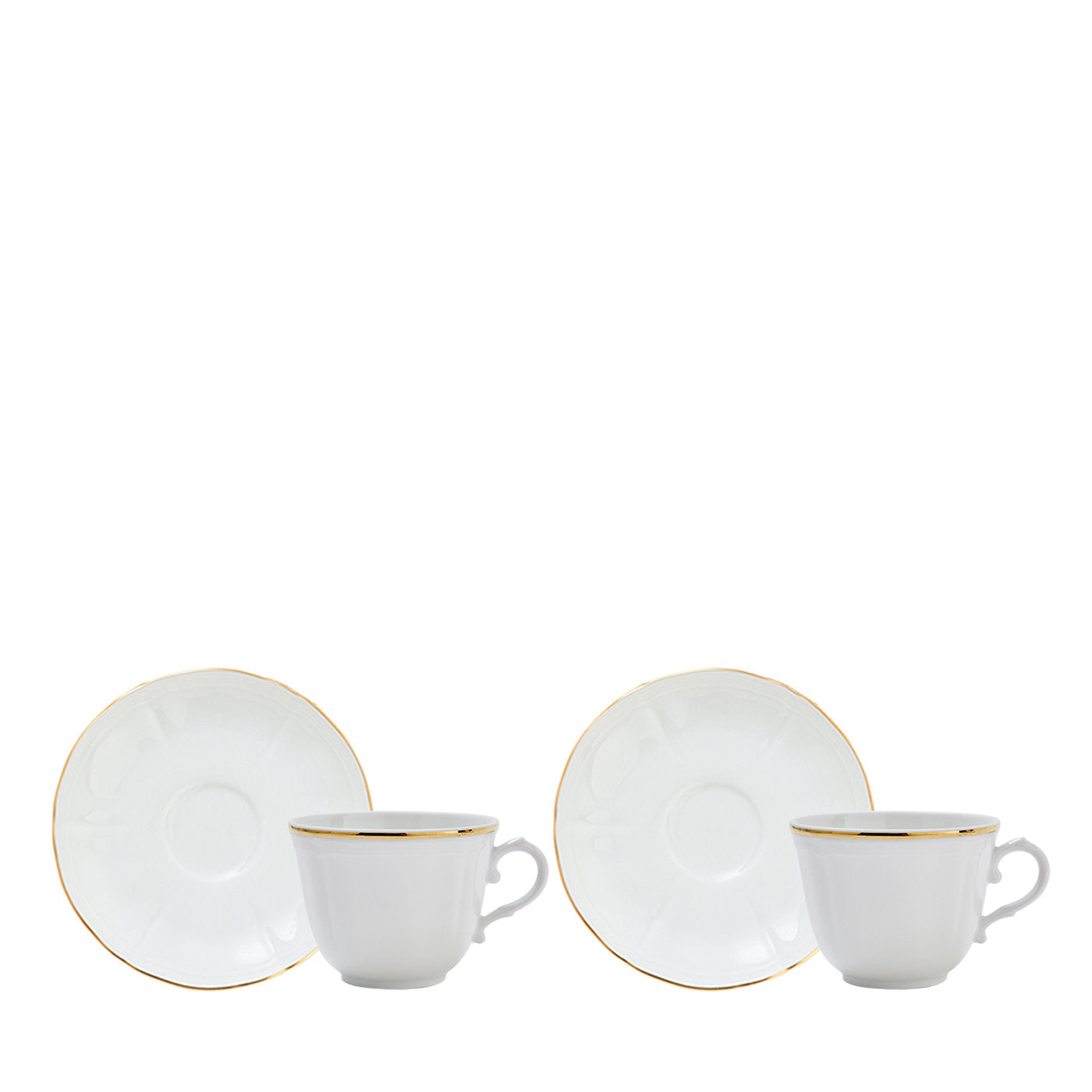 Corona Set de 2 tasses à café dorées avec soucoupes - Vue principale