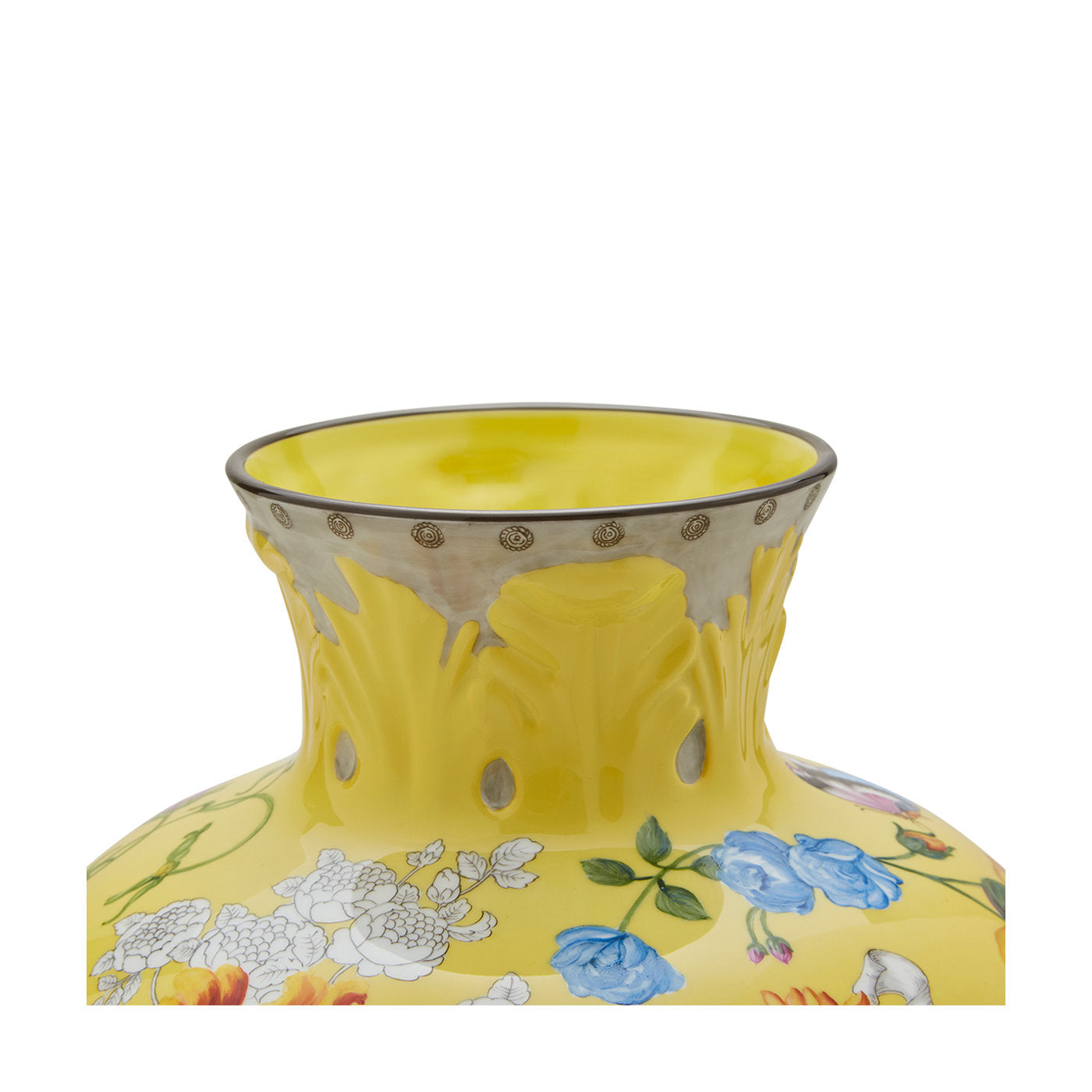Iris Garden Spherical Yellow Vase - Alternative view 1